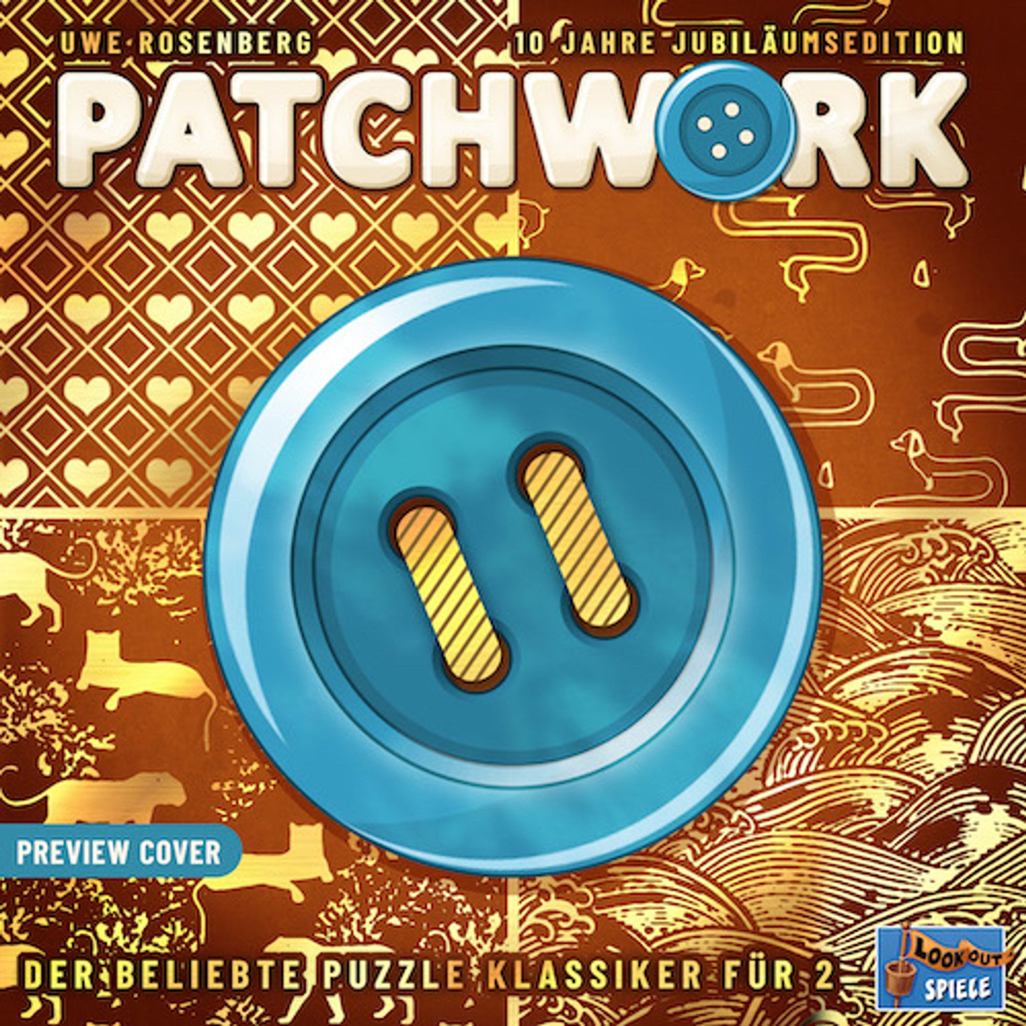 Tenth anniversary cover for the game Patchwork