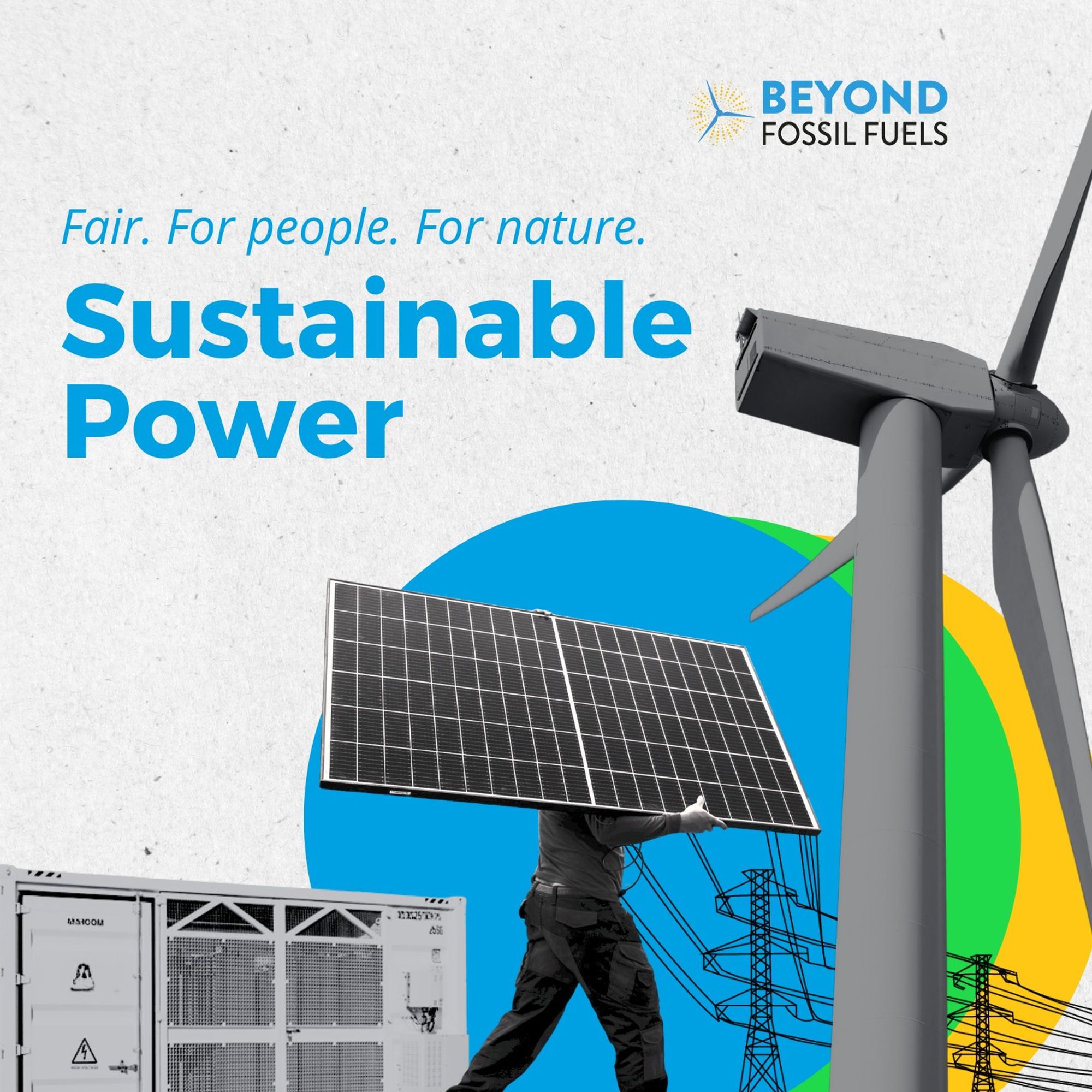 NEW | To limit global warming to 1.5°C, Beyond Fossil Fuels calls on #banks to adopt a 6:1 ratio! That means for each €1 allocated to fossil fuels, €6 must be allocated to sustainable power supply, i.e. 🌪wind, ☀️solar, 🔋storage & ⚡️grids.