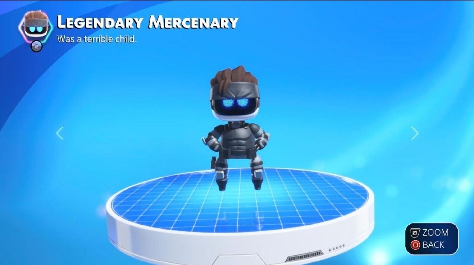 A bot version of Solid Snake. 

It's called: Legendary Mercenary "what a terrible child"