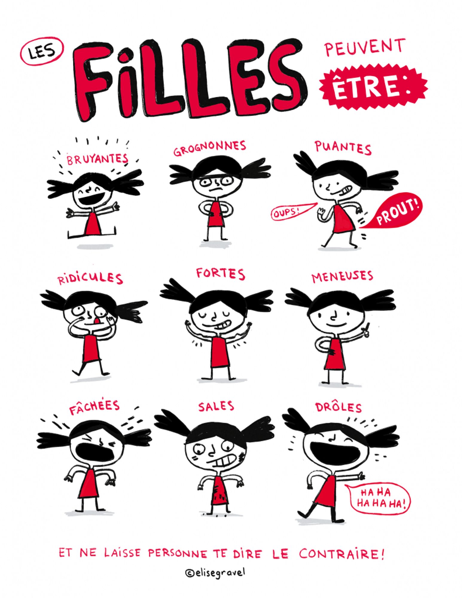 Elise Gravel, les filles peuvent