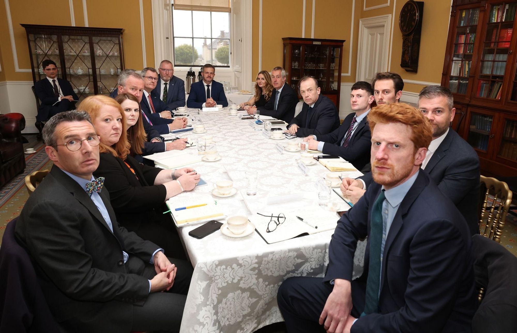 NI Assembly looking disappointed at the camera