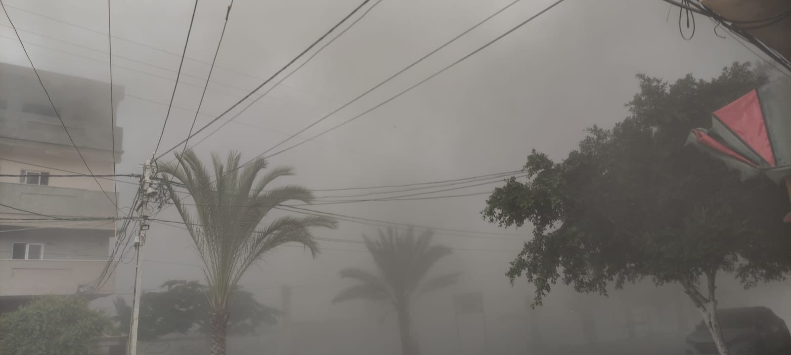 A city in Gaza covered in smoke.