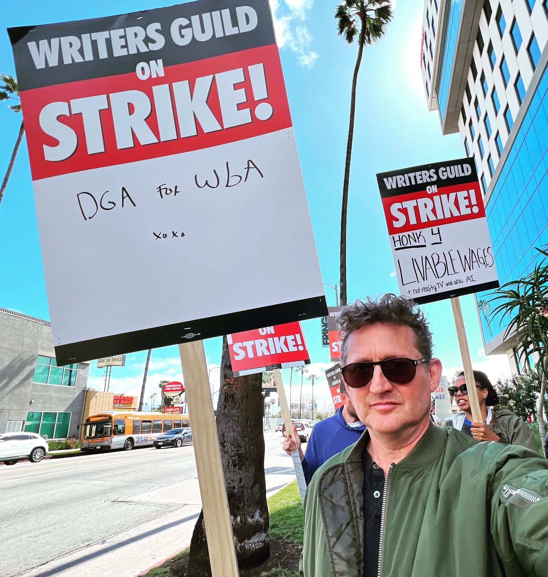 WGA strike picket line 