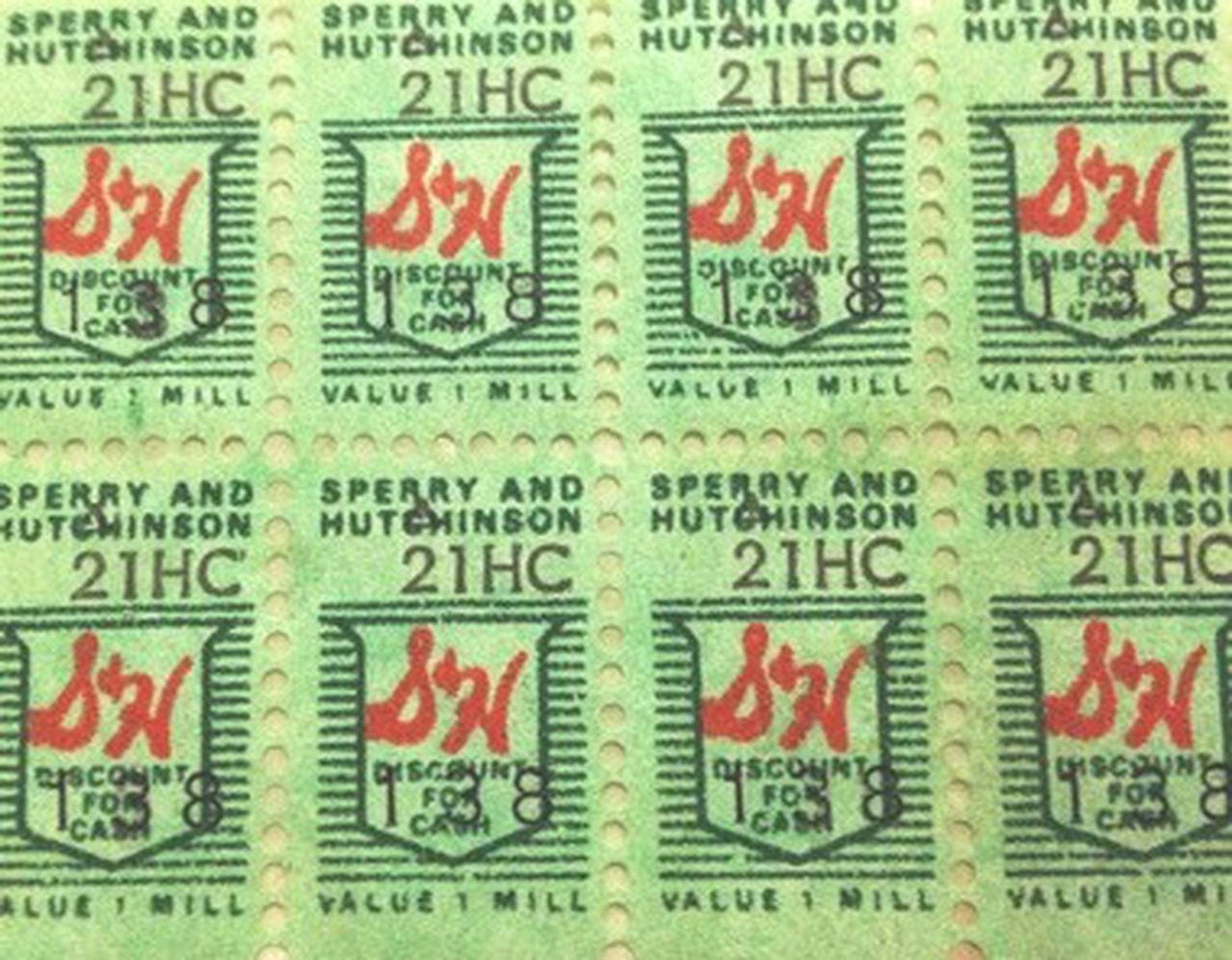 S&H Green Stamps was a line of trading stamps popular in the United States from 1896 until the late 1980s. They were distributed as part of a rewards program operated by the Sperry & Hutchinson company.