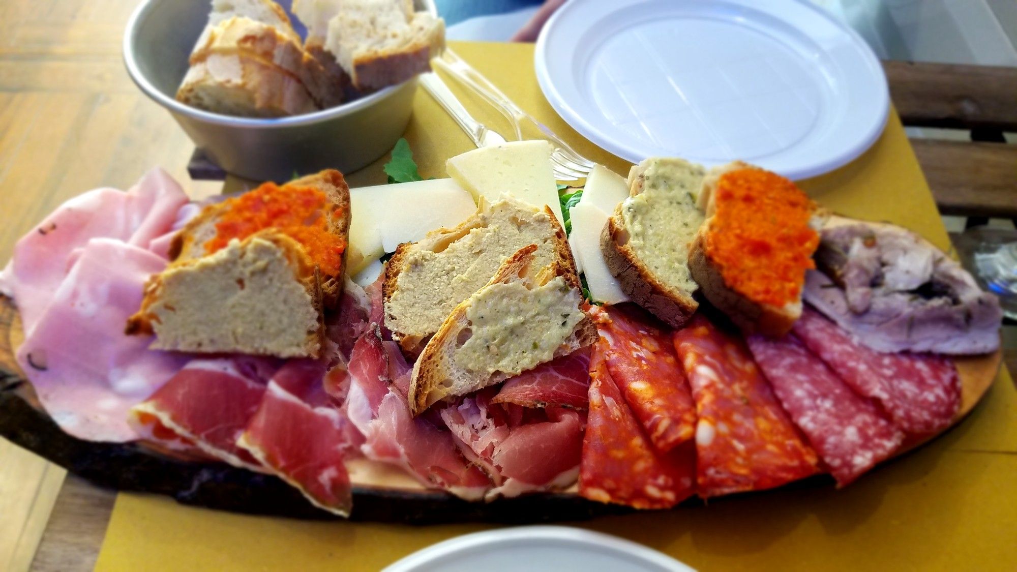 A delicious charcuterie tray prepared for us just a block or so away from The Pantheon, circa 2017.