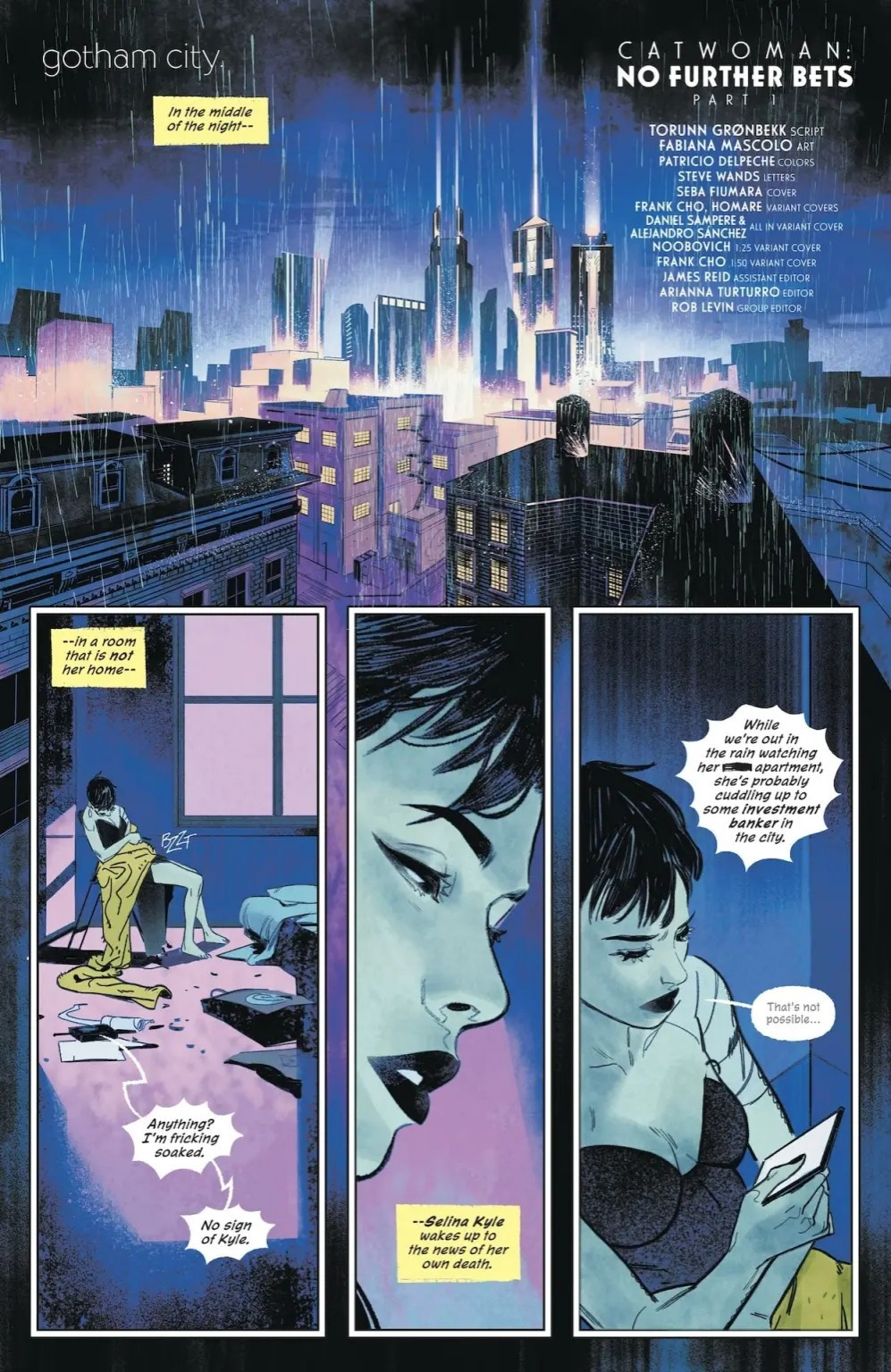 Catwoman #69 preview page #1