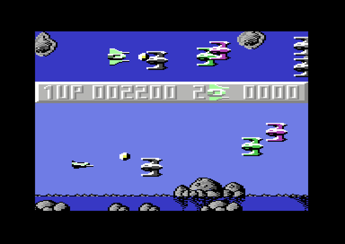 Sanxion on the Commodore 64.