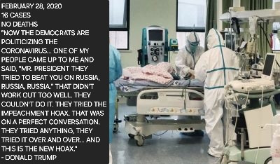 The Orange Turd Melon calls covid a Democratic hoax