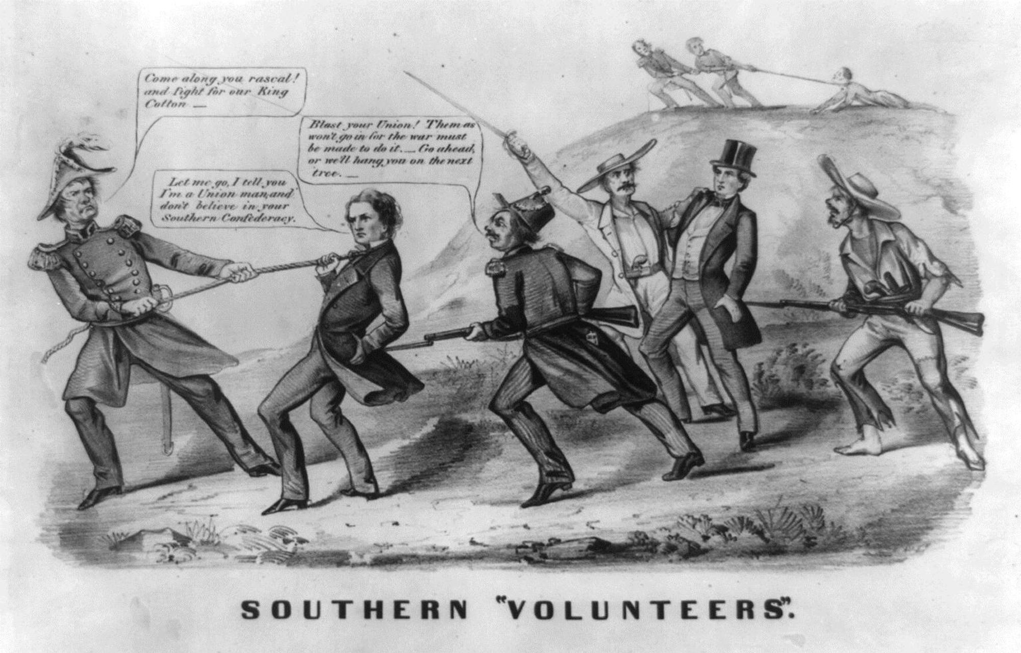 Unionists throughout the Confederate States, including Germans, resisted the imposition of conscription in