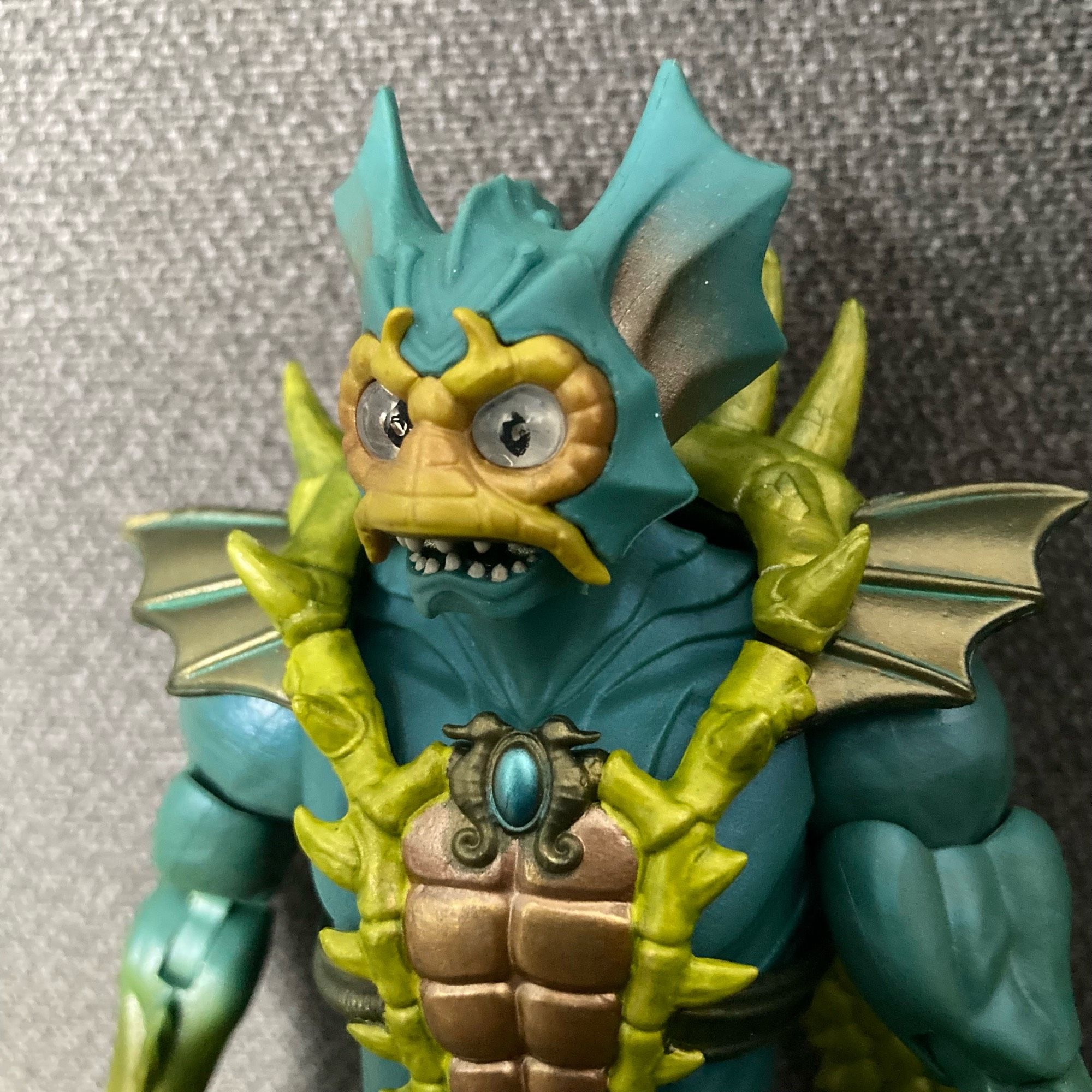 Mer-Man’s eyes use clear plastic domes it’s ridiculous