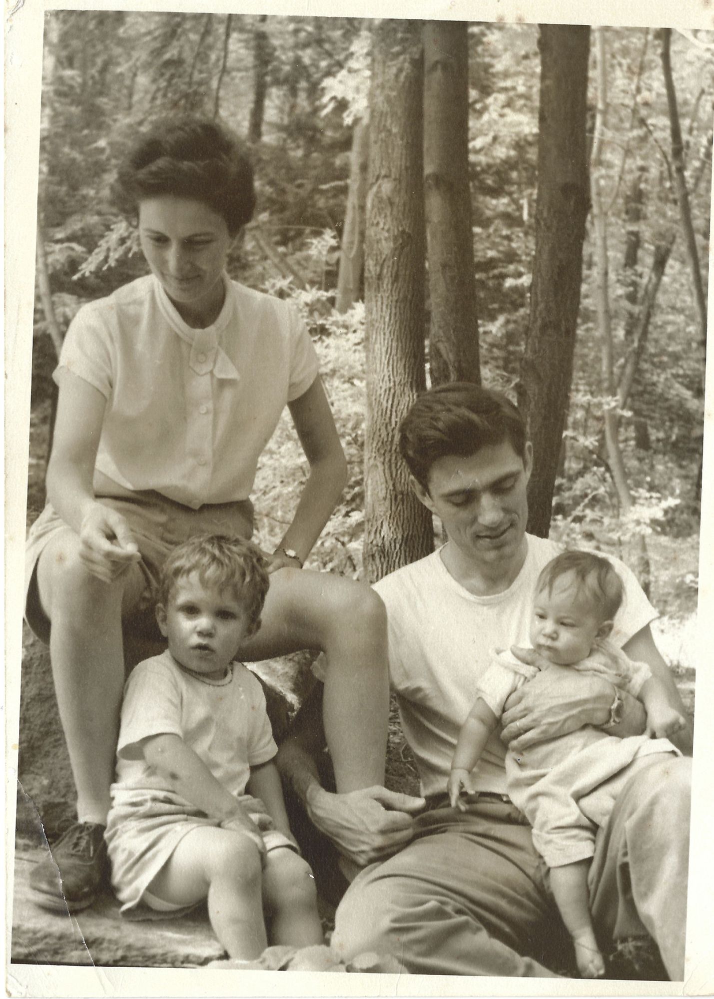 Natalie and Chandler with their children Aaron and Hannah during a visit to Sandwich, Massachusetts, 1955/6. Photograph reproduced with kind permission of the family.