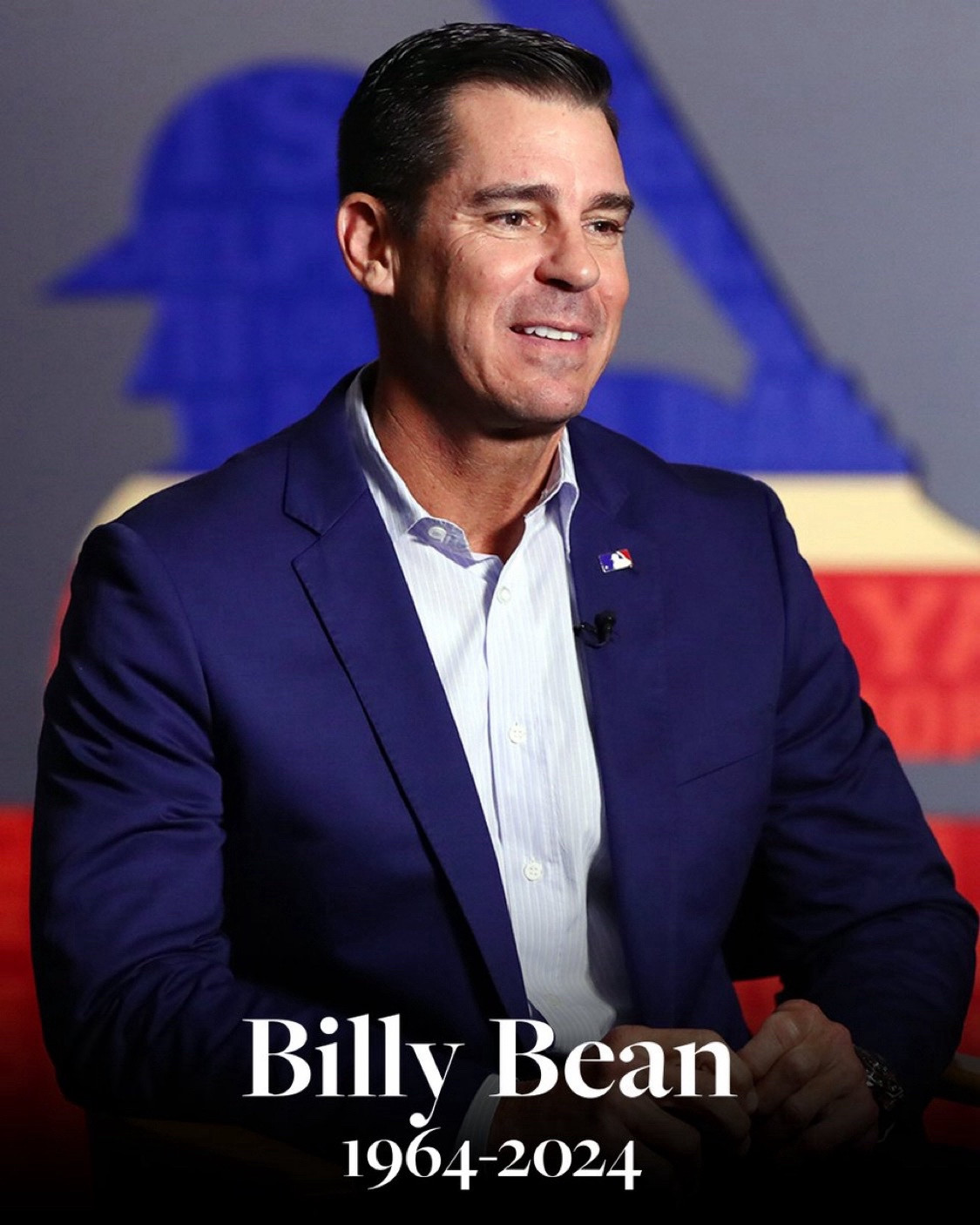 A photo of former MLB player and equality consultant Billy Bean, born 1964, died 2024.