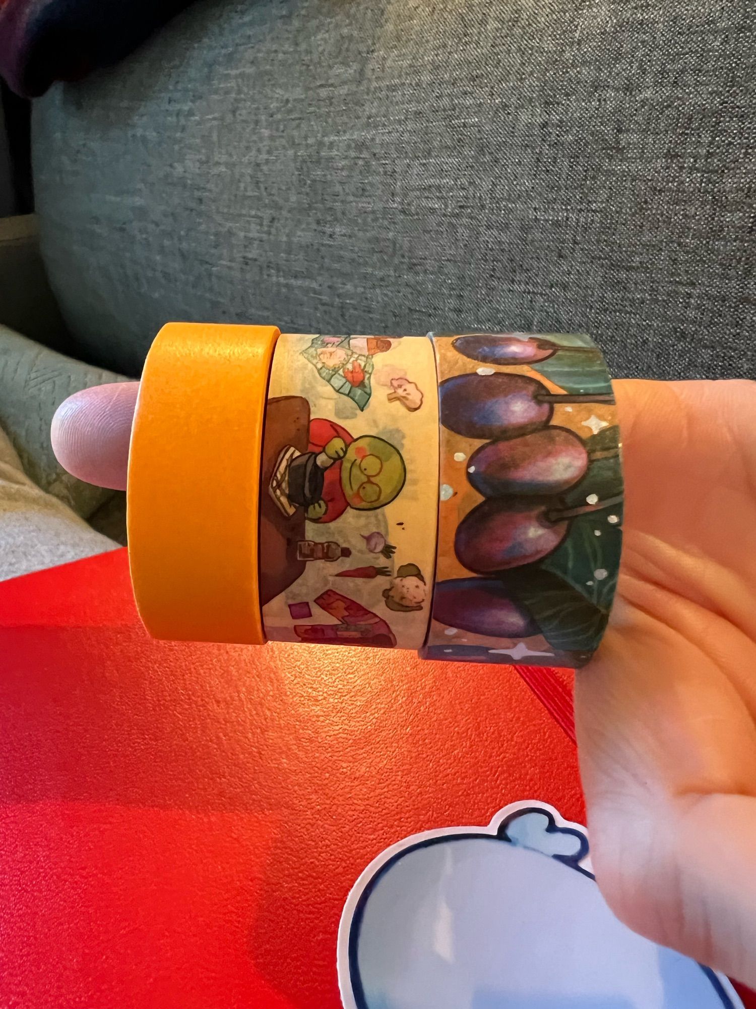 A better view of the washi tapes.