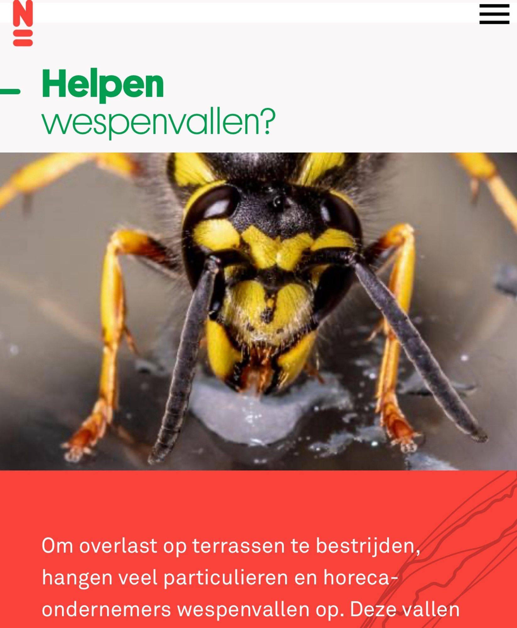 Screenshot van Naturalis website inzake het onderzoek.