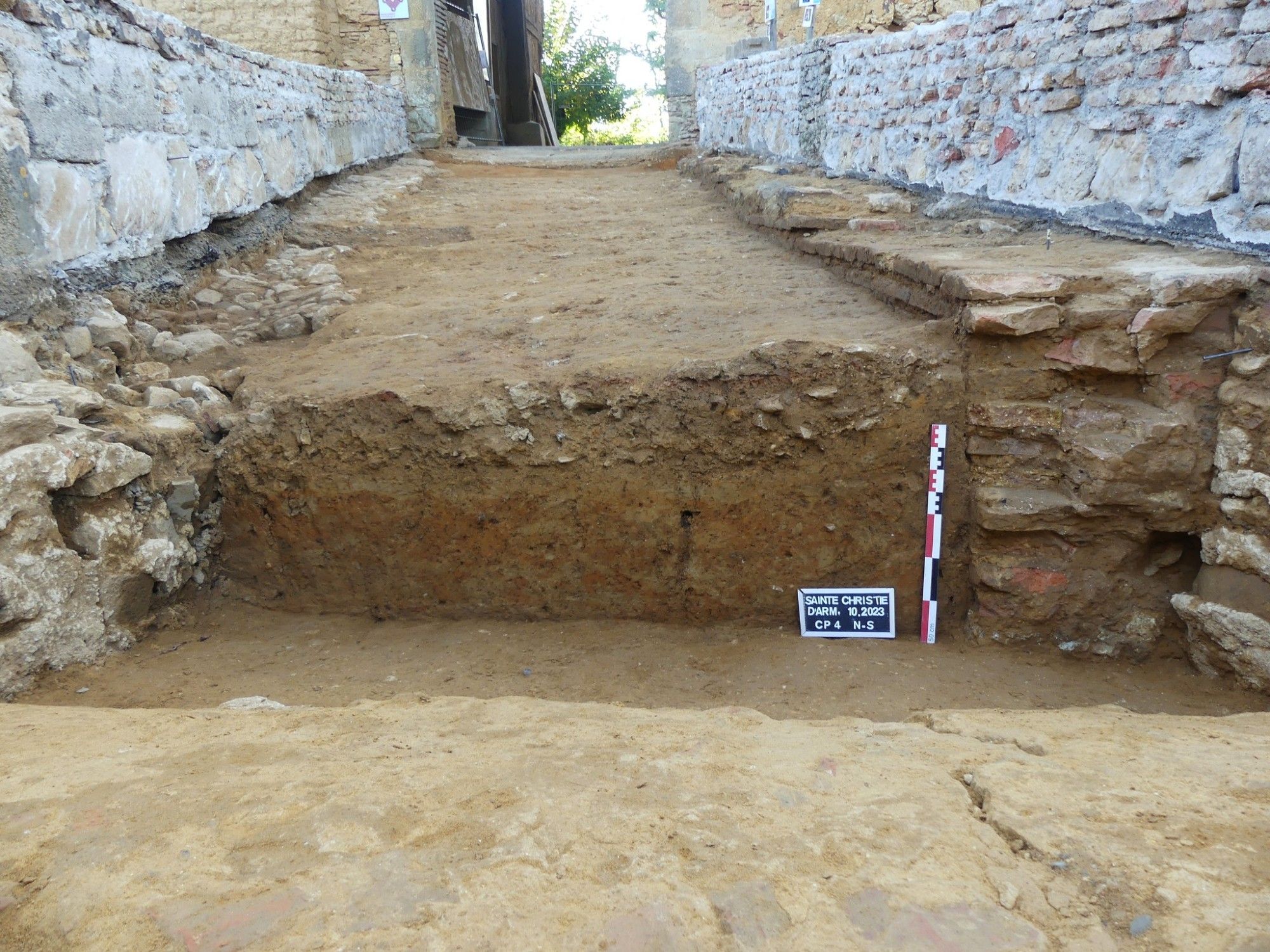 Coupe du pont du Castet de Sainte-Christie-d’Armagnac. Crédit : Éveha, 2023.