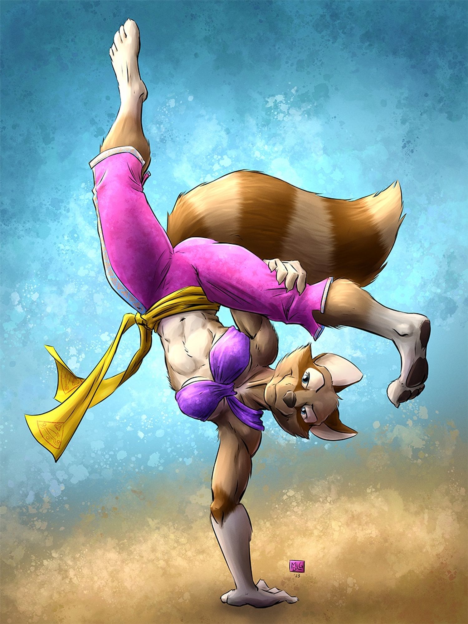 Marina as her Beast World alter ego Faísca, doing some capoeira Al’ar style