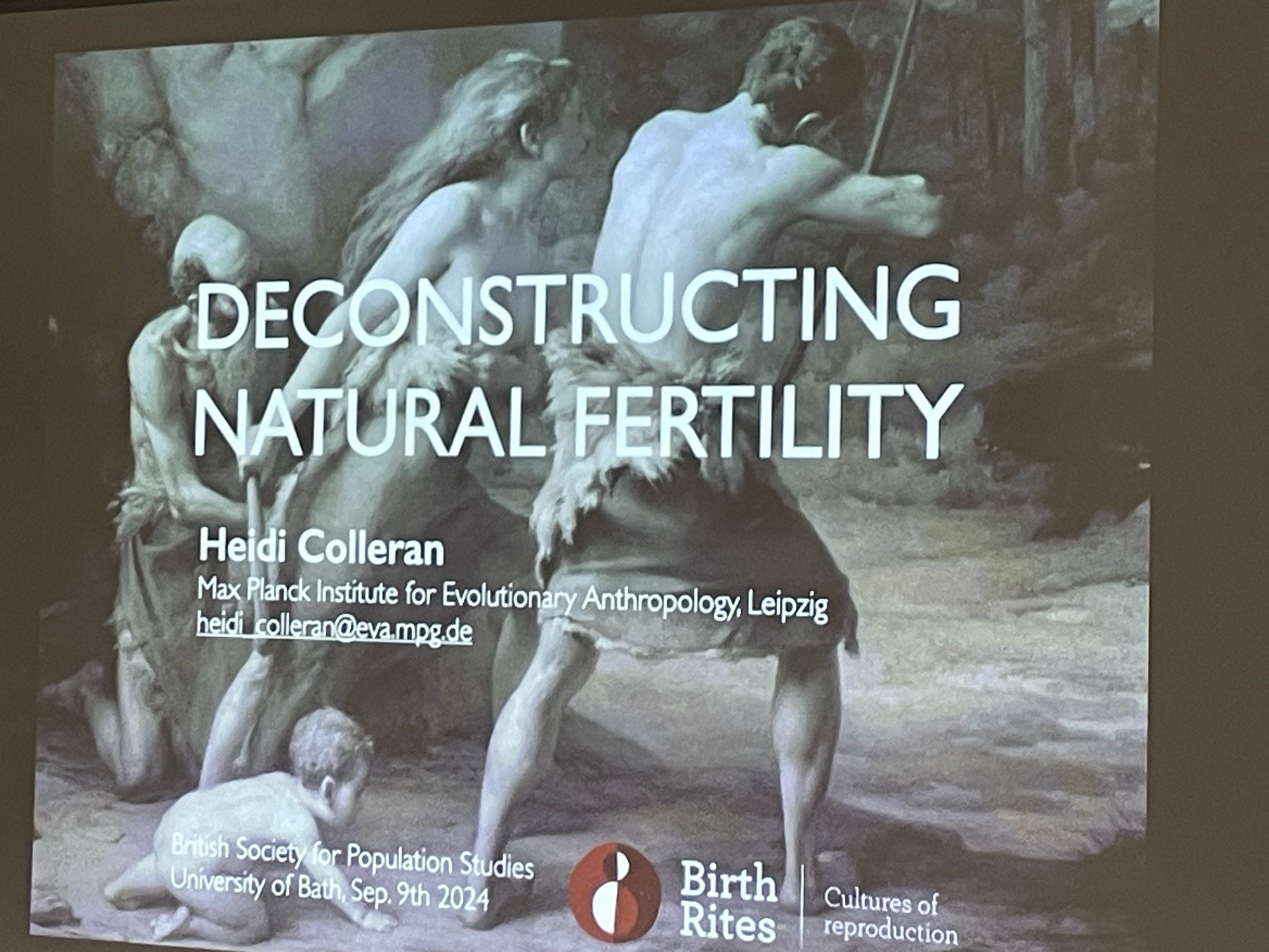 Heidi’s title slide: Deconstructing Natural Fertility