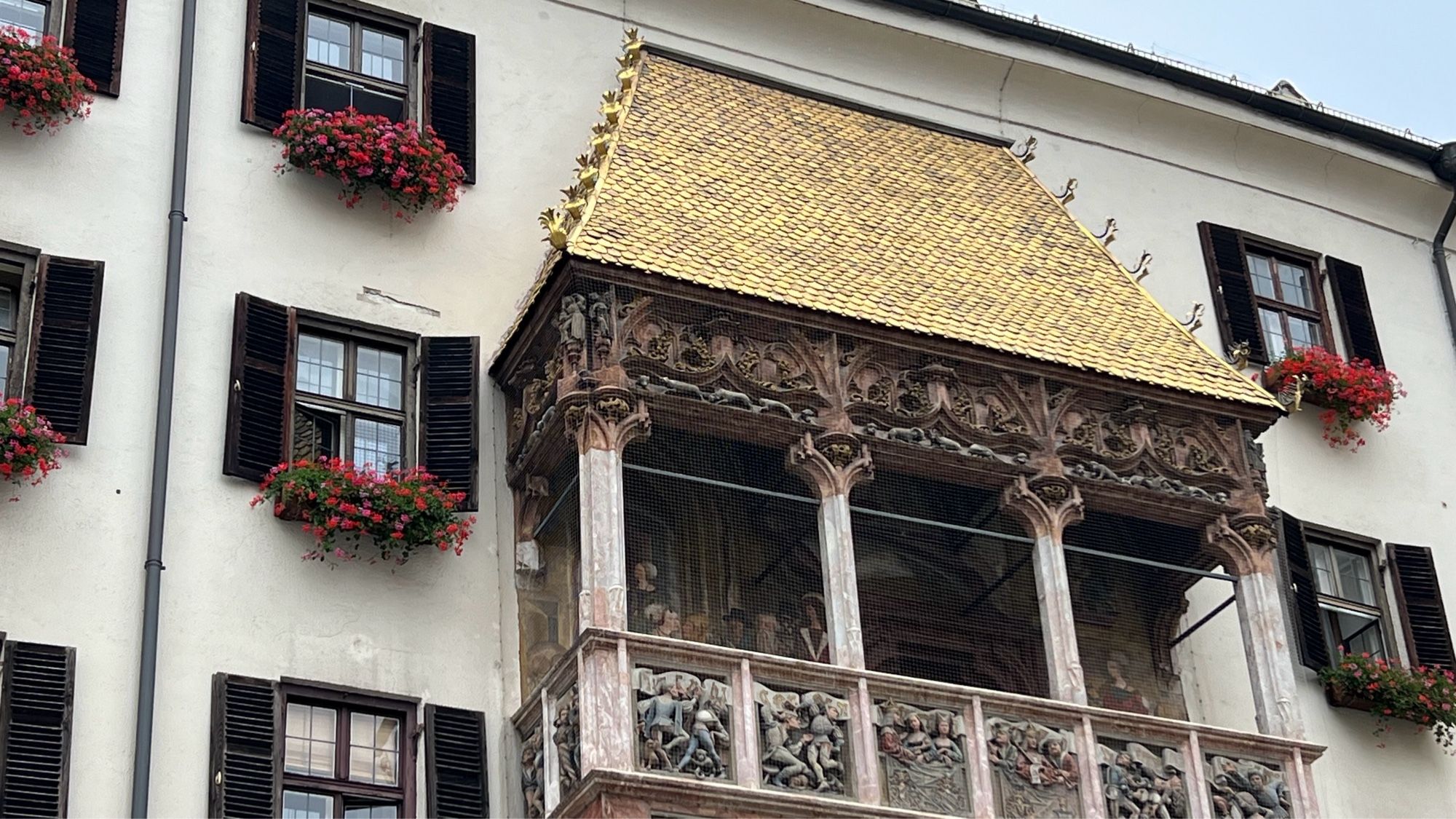 Golden roof balcony