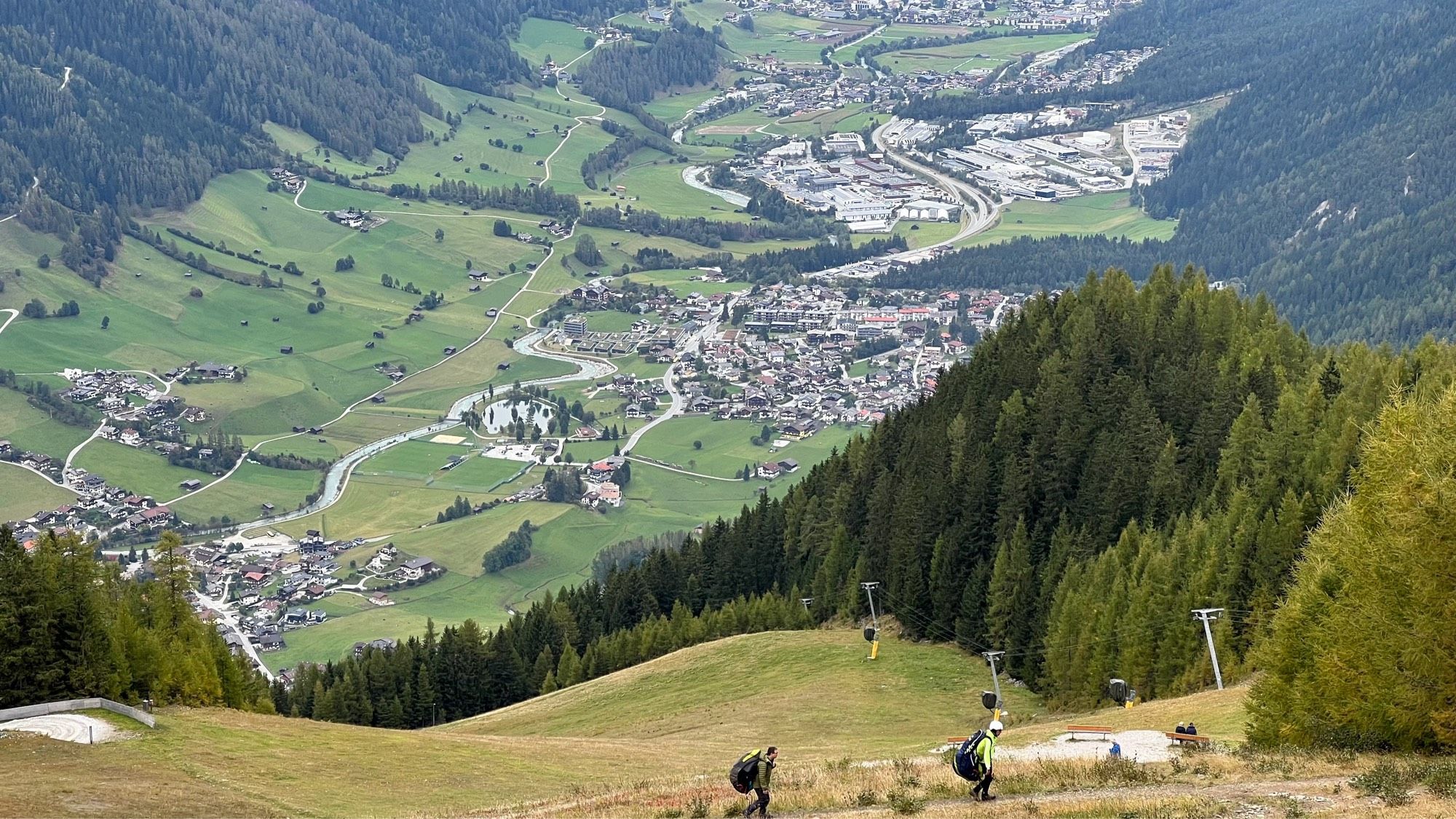 Looking down into the Stubai Valley