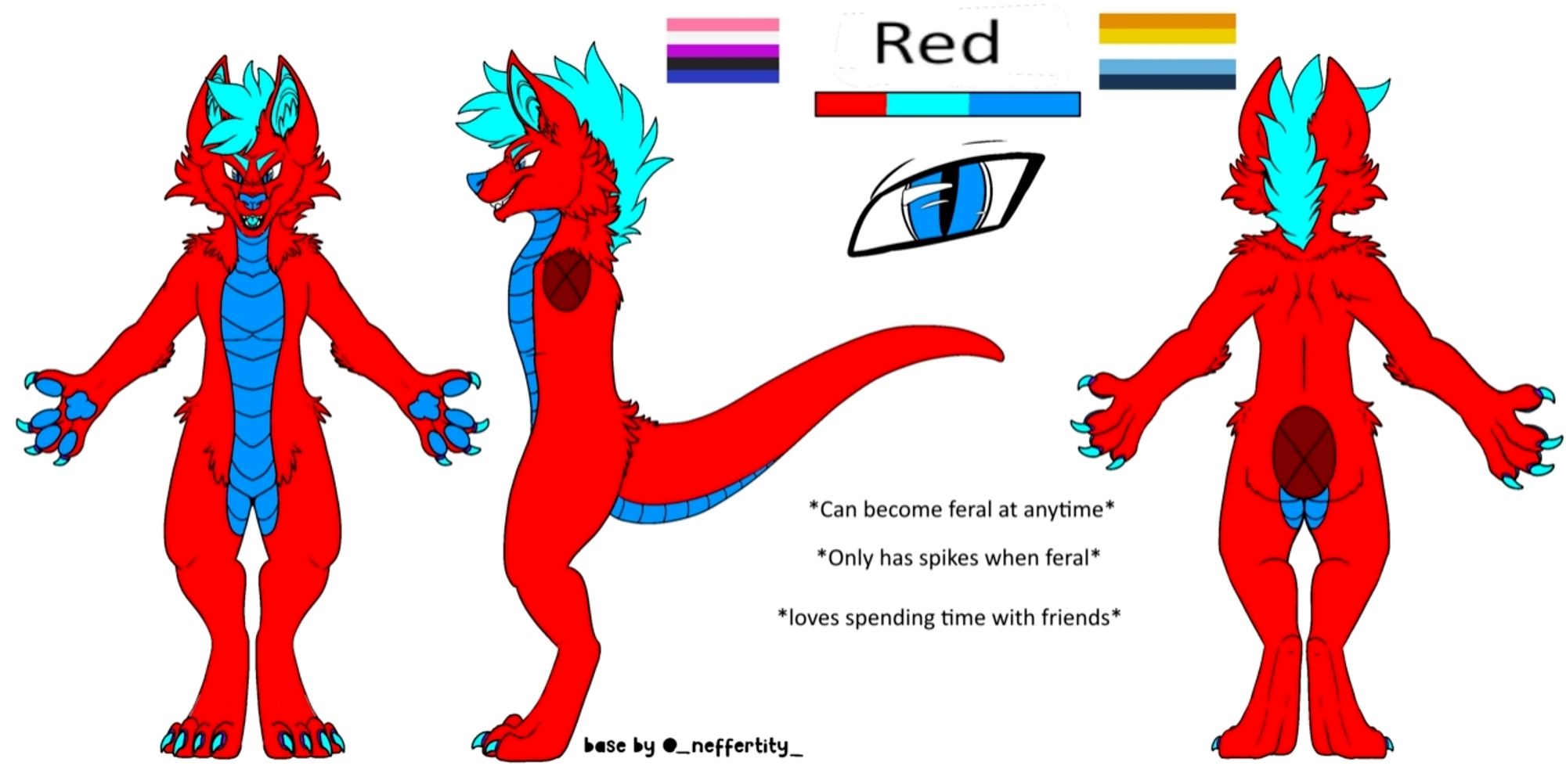 Anthro dinodog ref sheet