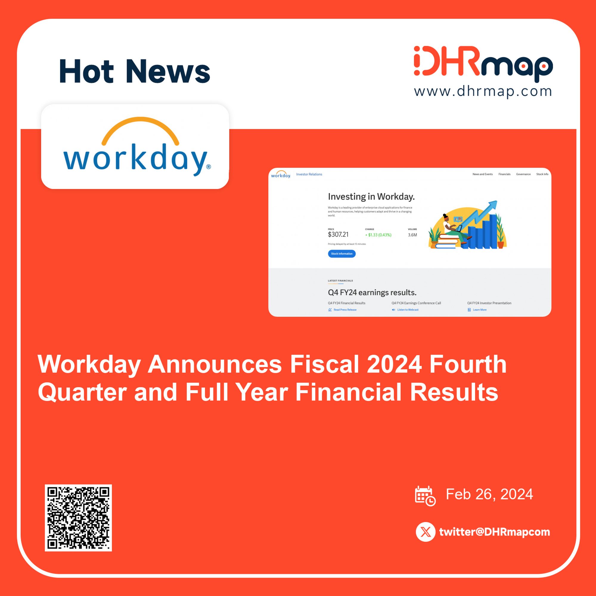 Breaking News:
@Workday
 's fiscal 2024 results show a robust 17% year-over-year growth, reaching $7.3B in total revenues. Subscription revenues are up 19%, with operating cash flows increasing by 30%. The company also marked a significant operational turnaround, posting an operating income vs. previous losses. #Workday #FinancialResults #Growth #earnings  Read more: