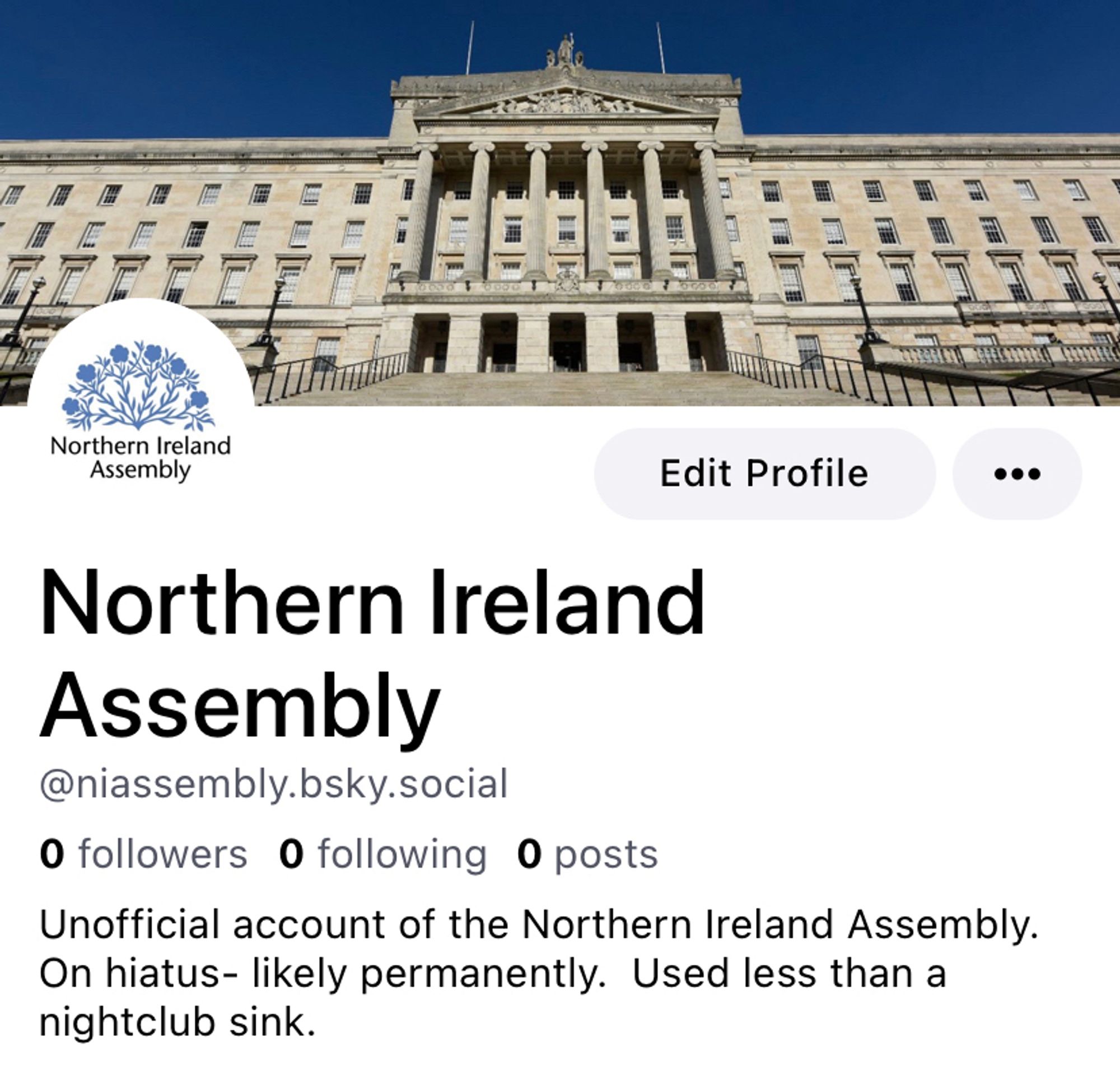 Northern Ireland Assembly meme parody