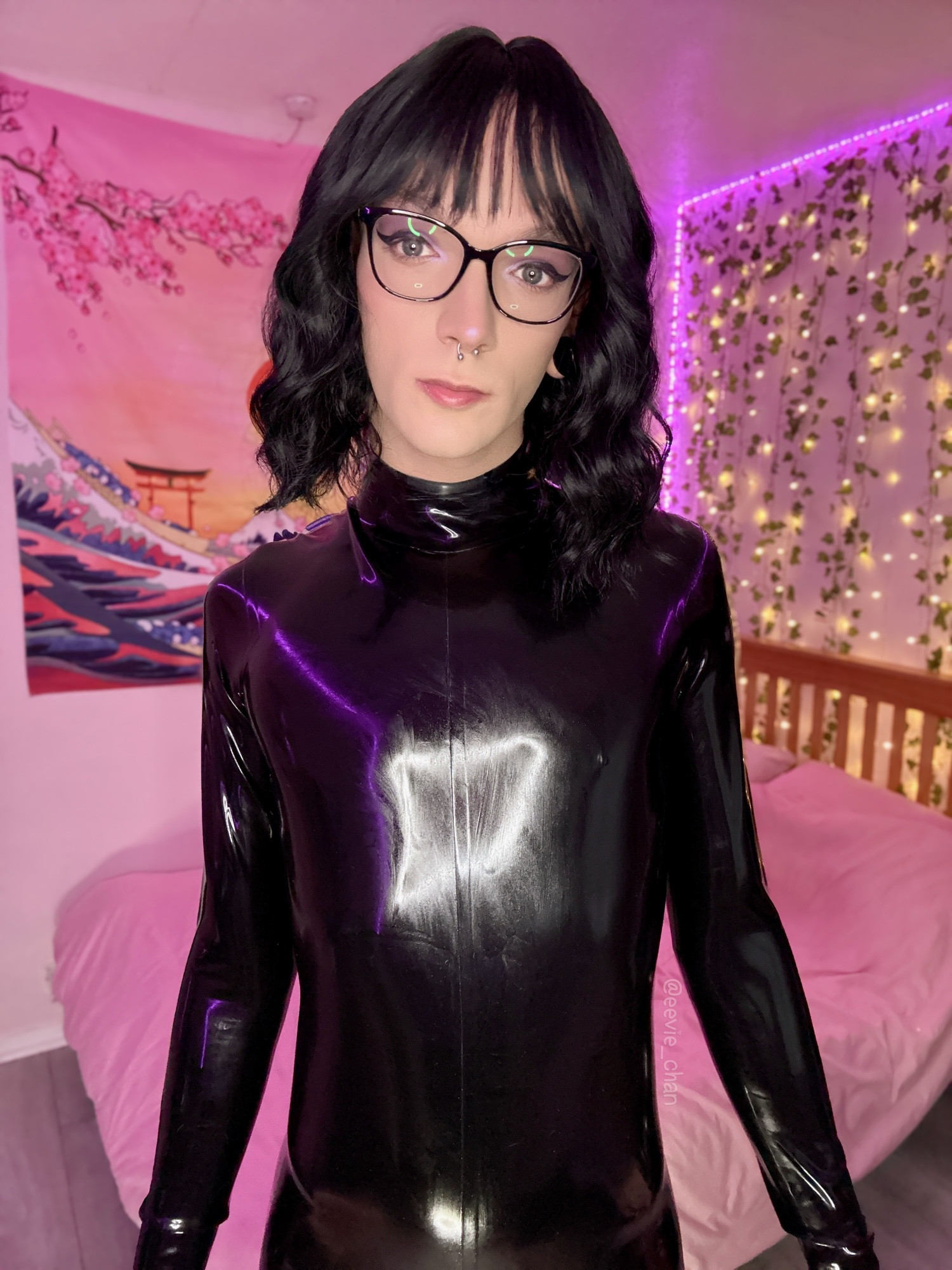 it me in a latex catsuit 