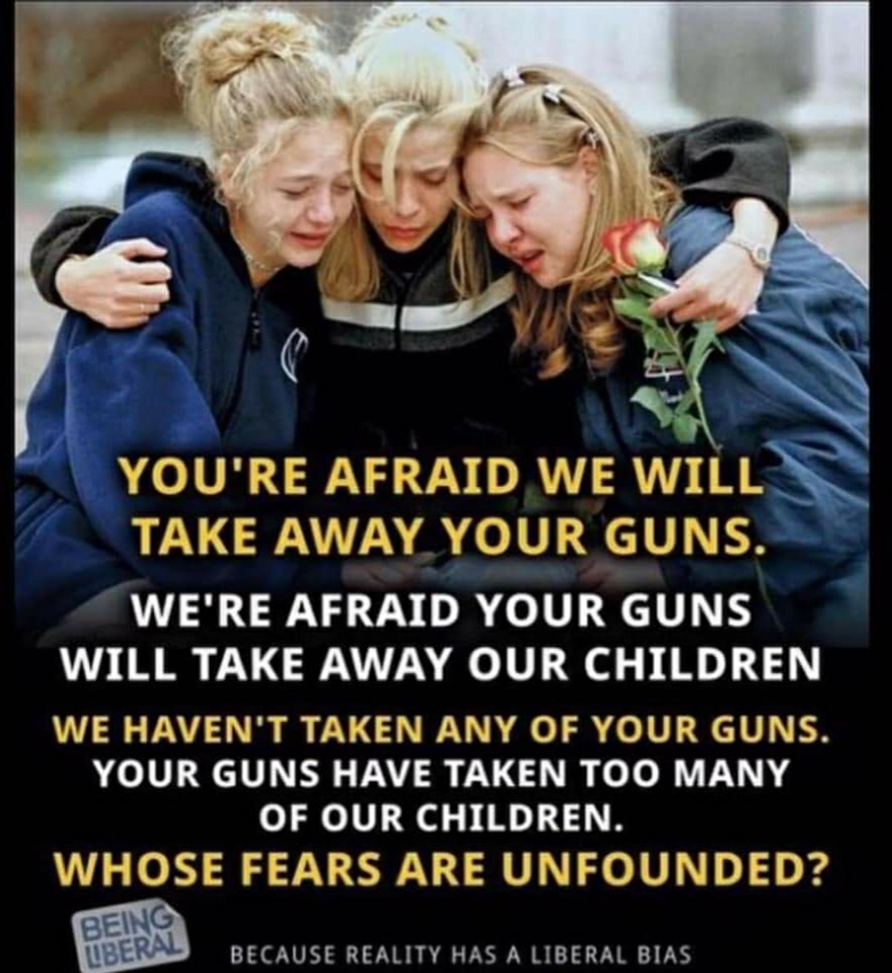 We are not taking your guns but your guns are taking our children!