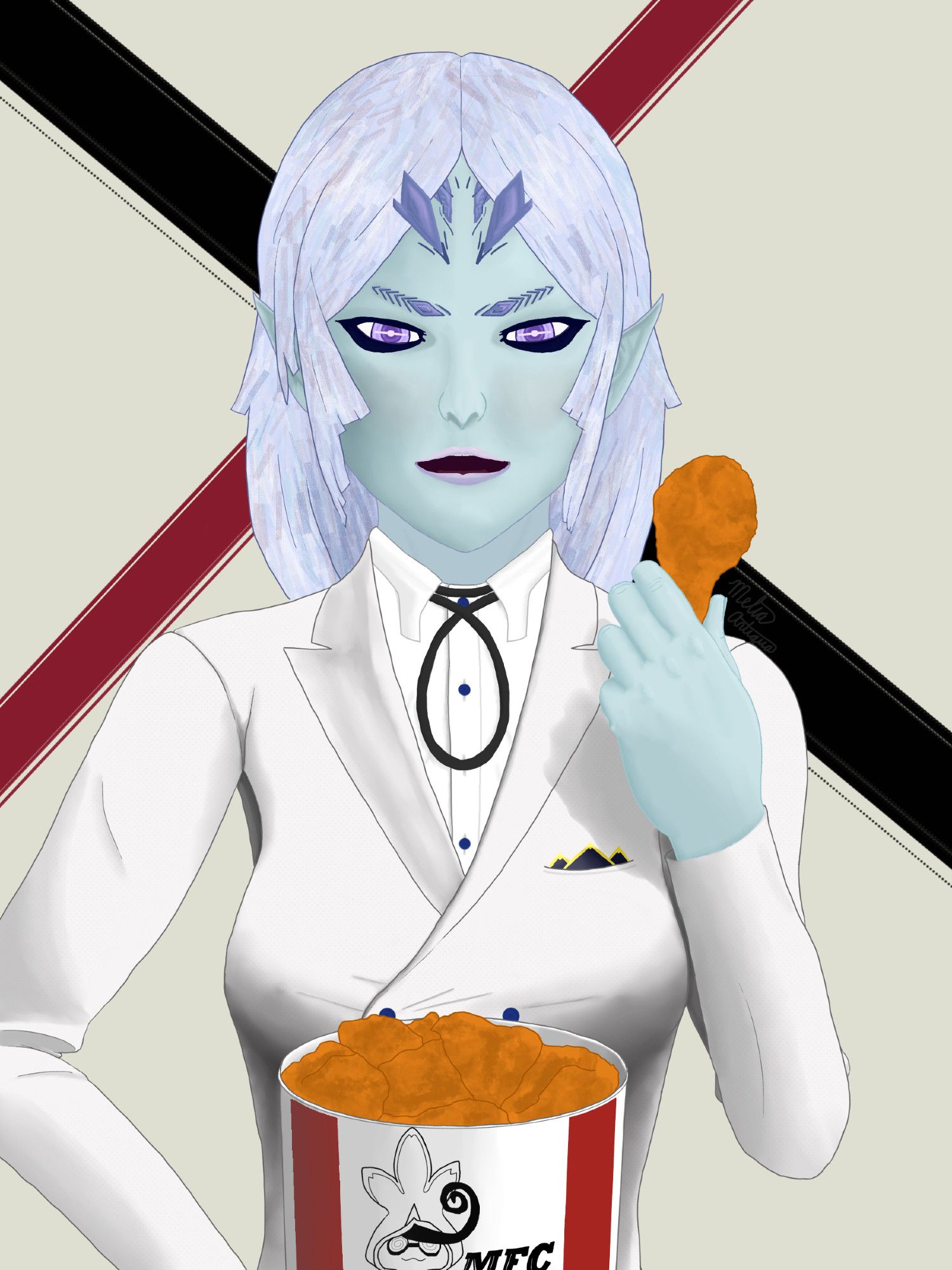 Original form Elma as Colonel Sanders