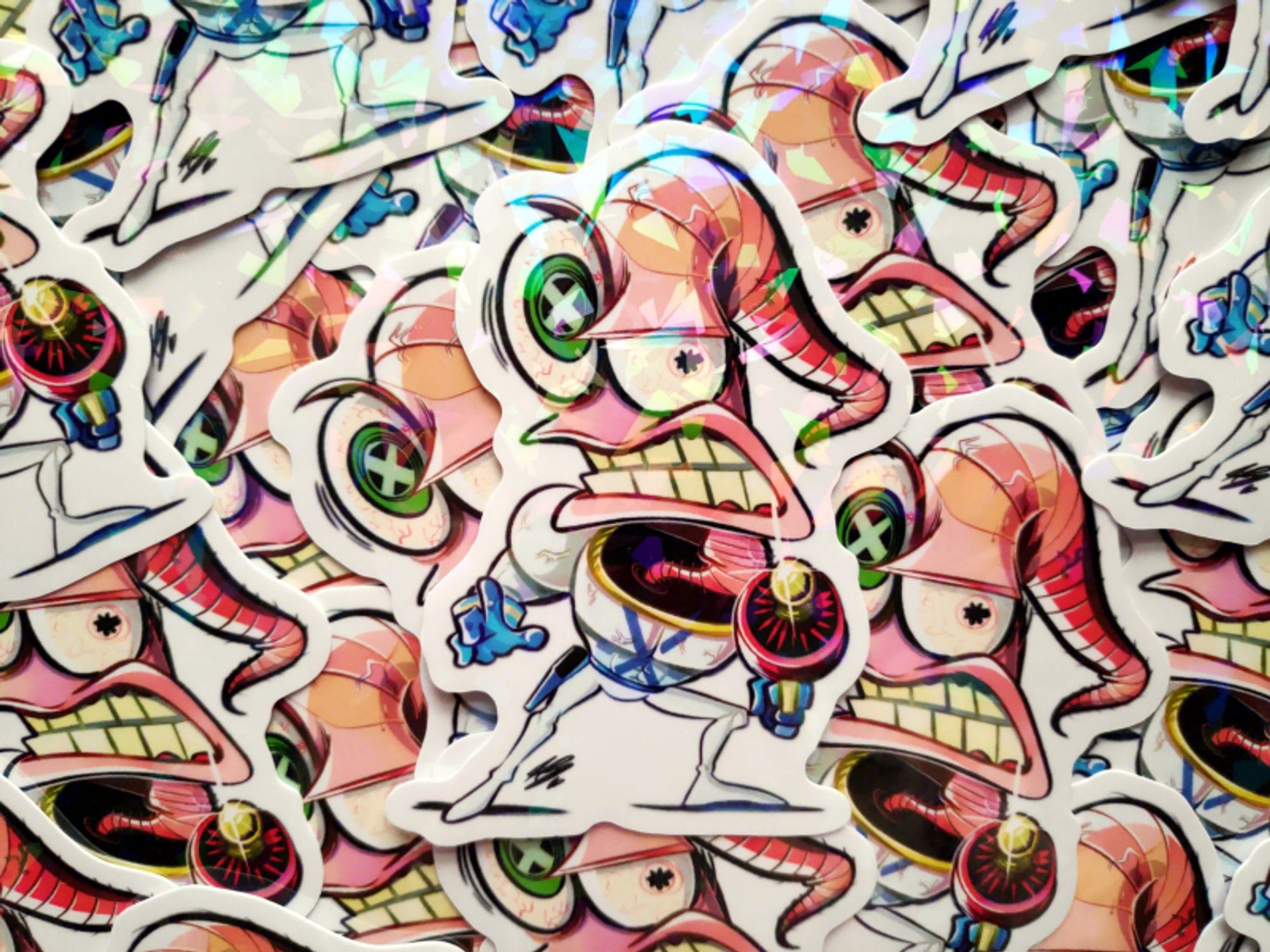 Holographic Earthworm Jim Stickers