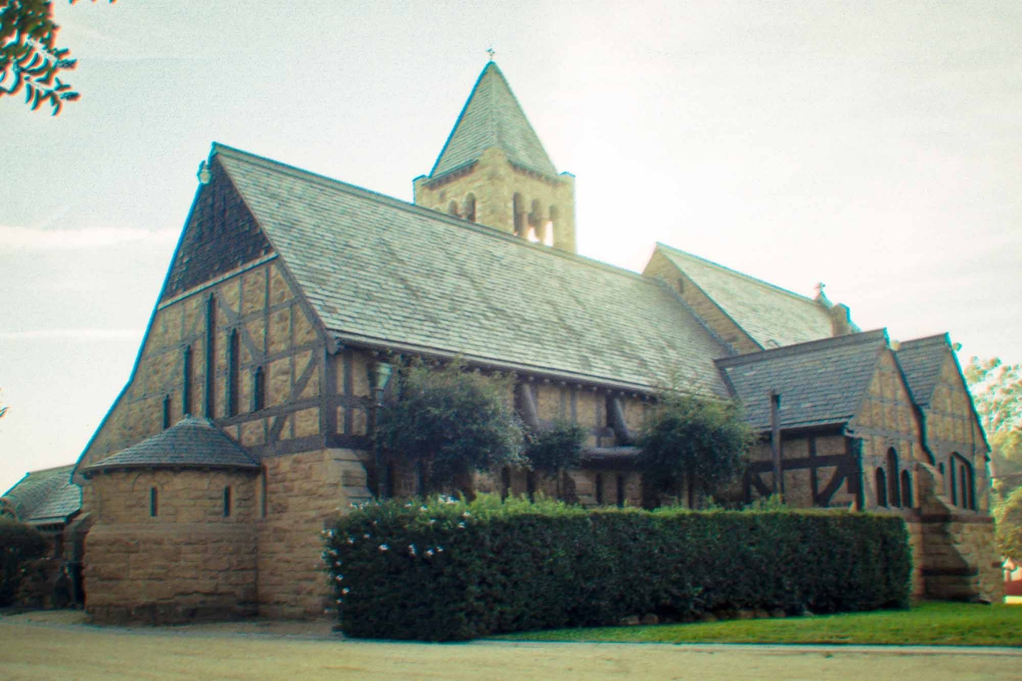 Church of The Angels Episcopal-Anglican Church in Pasadena, California, shot on film.