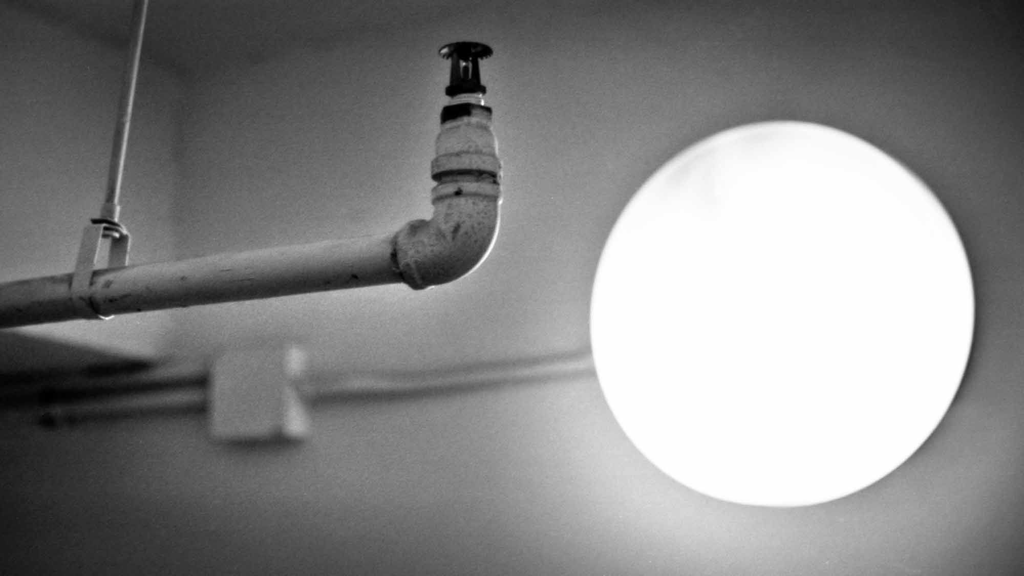 Alleyway details in los angeles, california in black and white