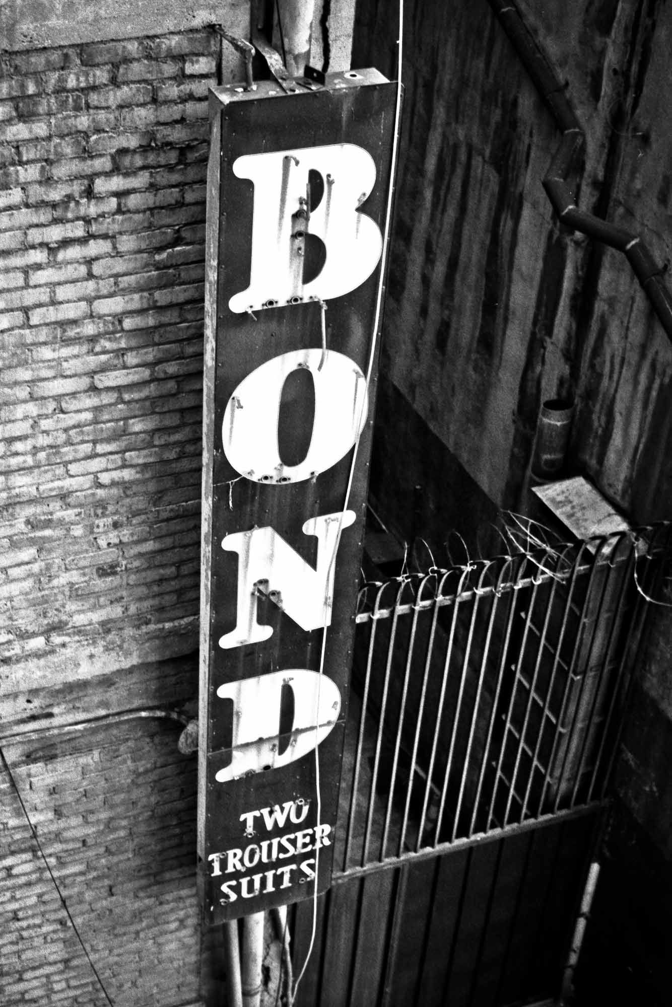 Alleyway details in los angeles, california in black and white