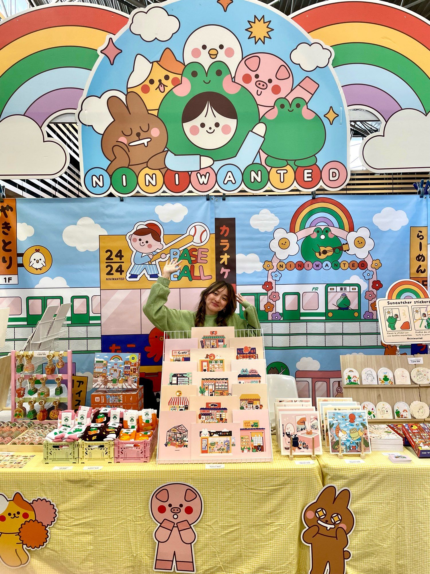 Photo of my self behind my booth at Japan Touch Lyon