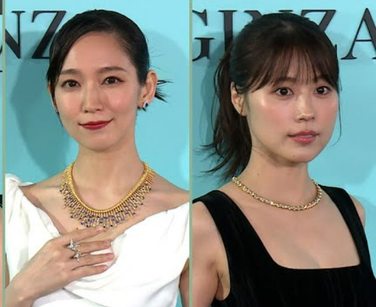 有村架純、吉岡里帆　ドレスアップして登場
