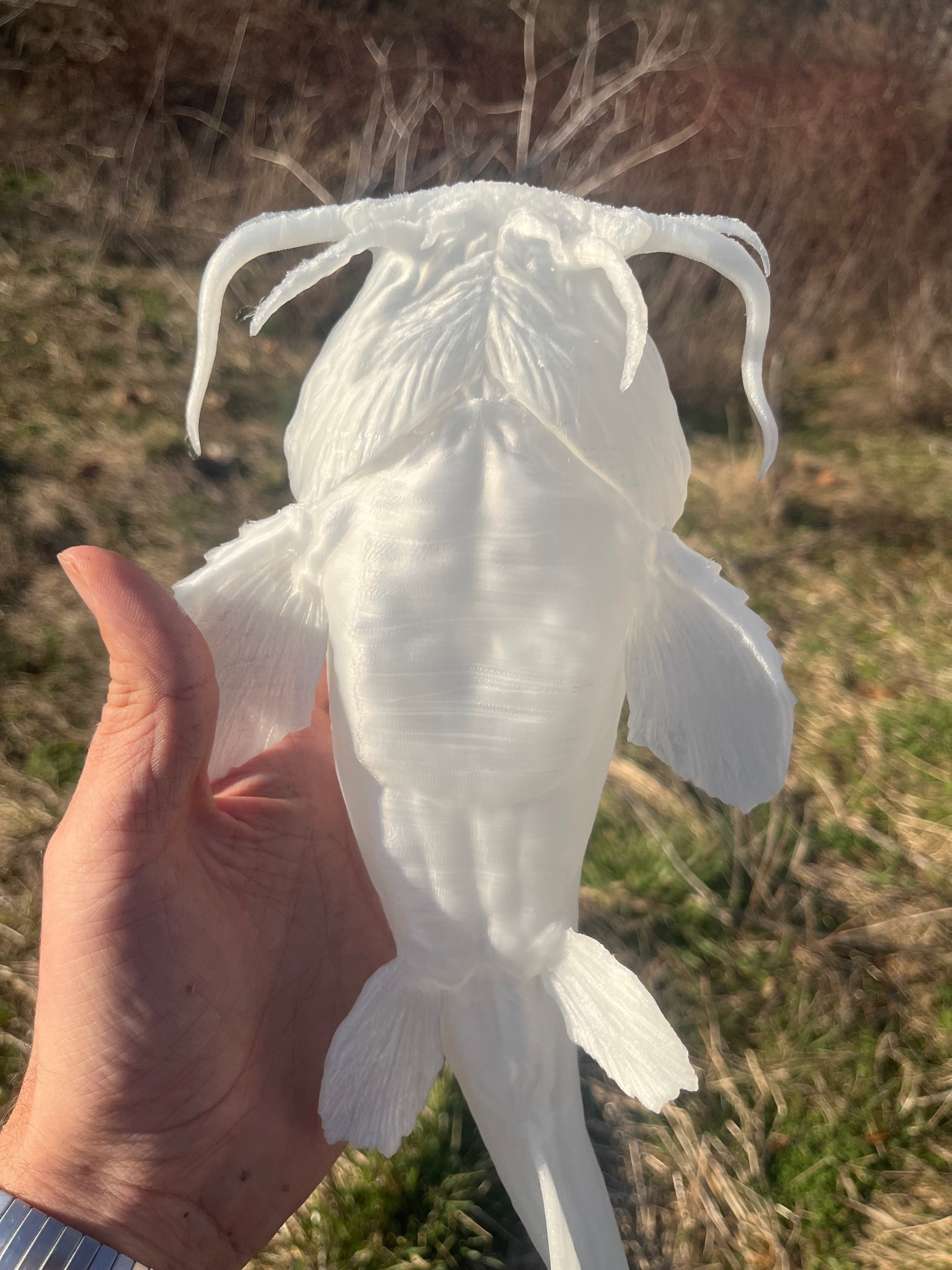 3D printed Madtom in translucent plastic, 400mm