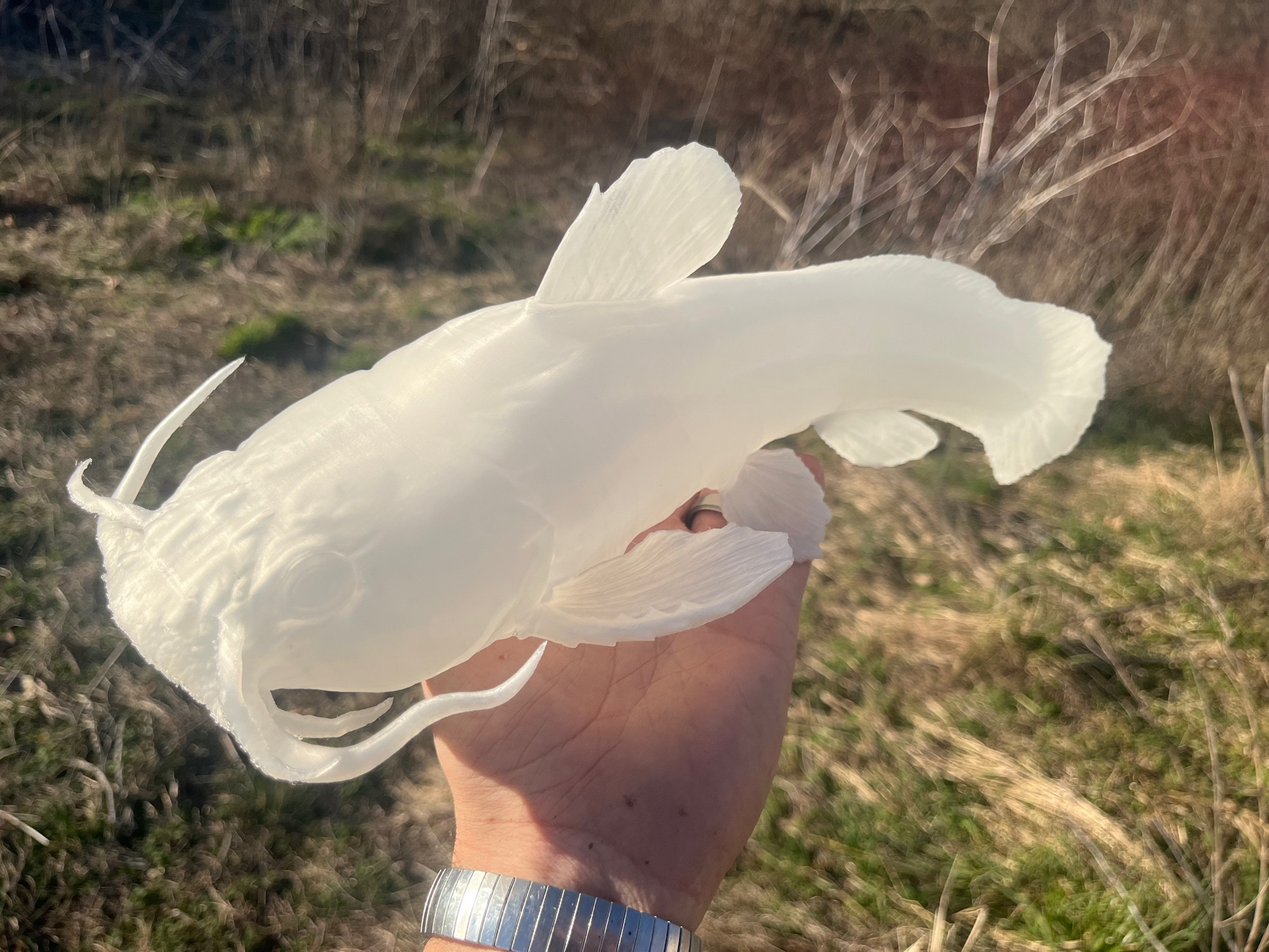 3D printed Madtom in translucent plastic, 400mm