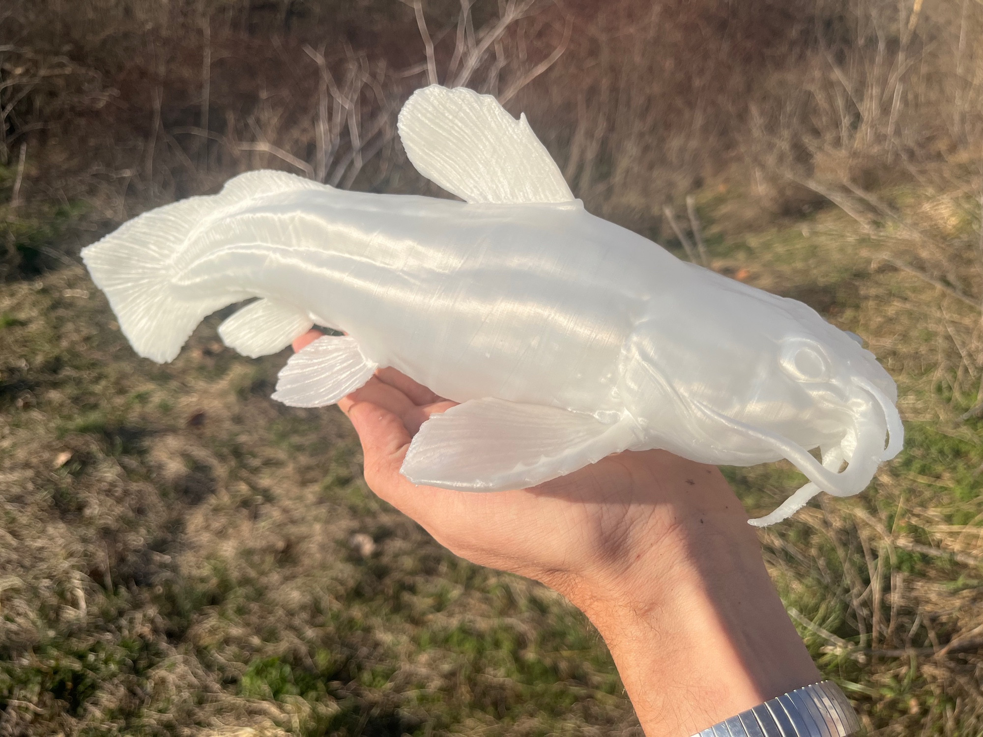 3D printed Madtom in translucent plastic, 400mm