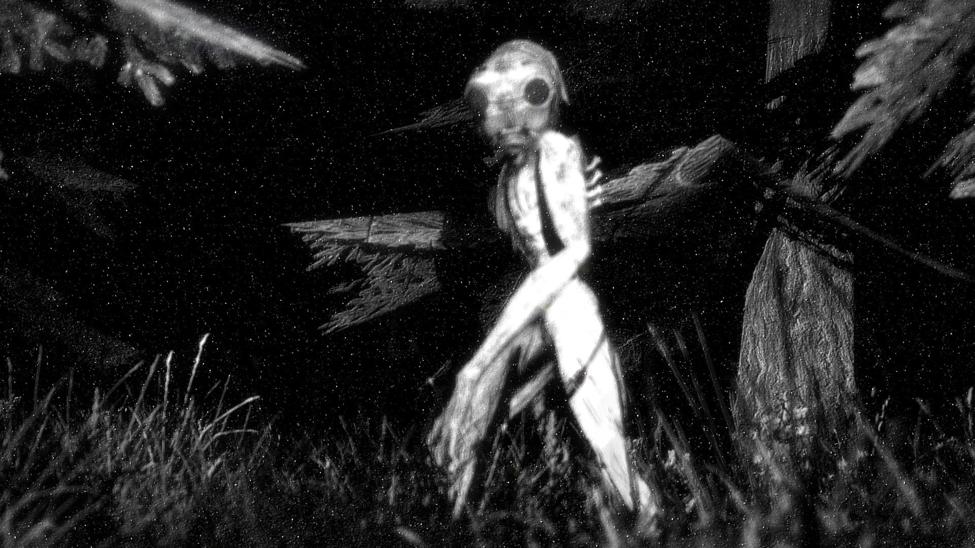 Grainy footage of a Gray Alien from Voices of the Void