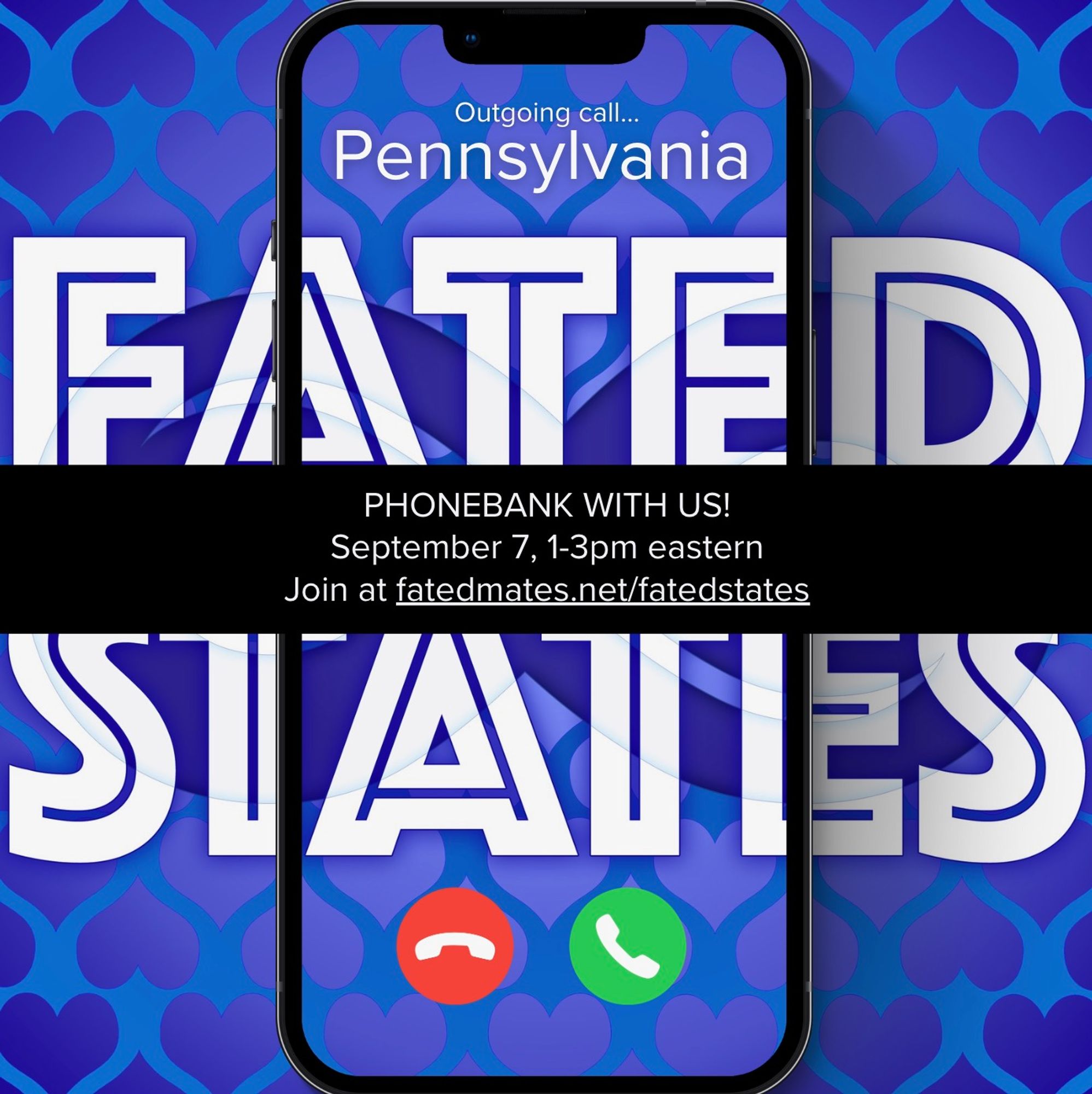 PHONEBANK WITH US!
September 7, 1-3pm eastern
Join at fatedmates.net/fatedstates