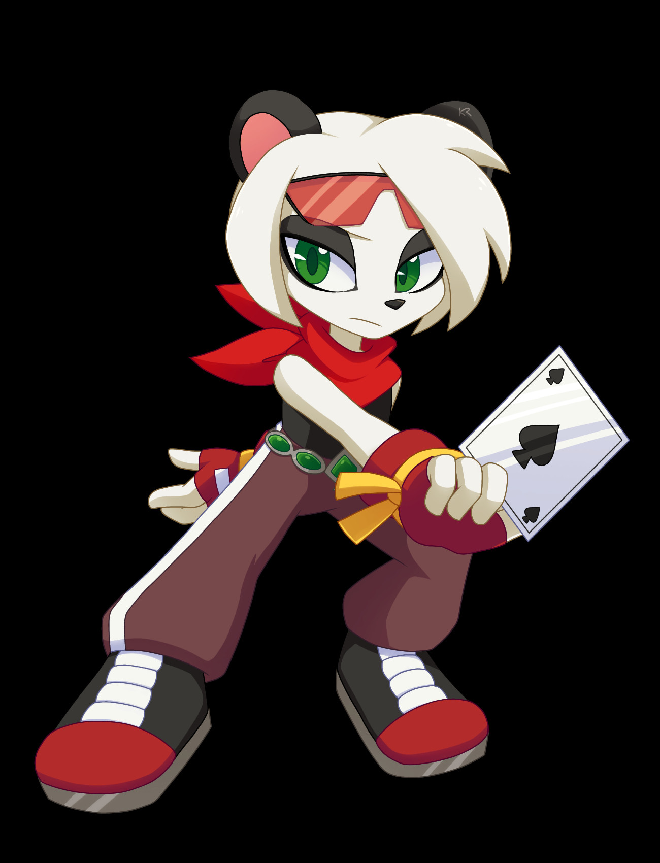 Spade the Panda/Red Scarf