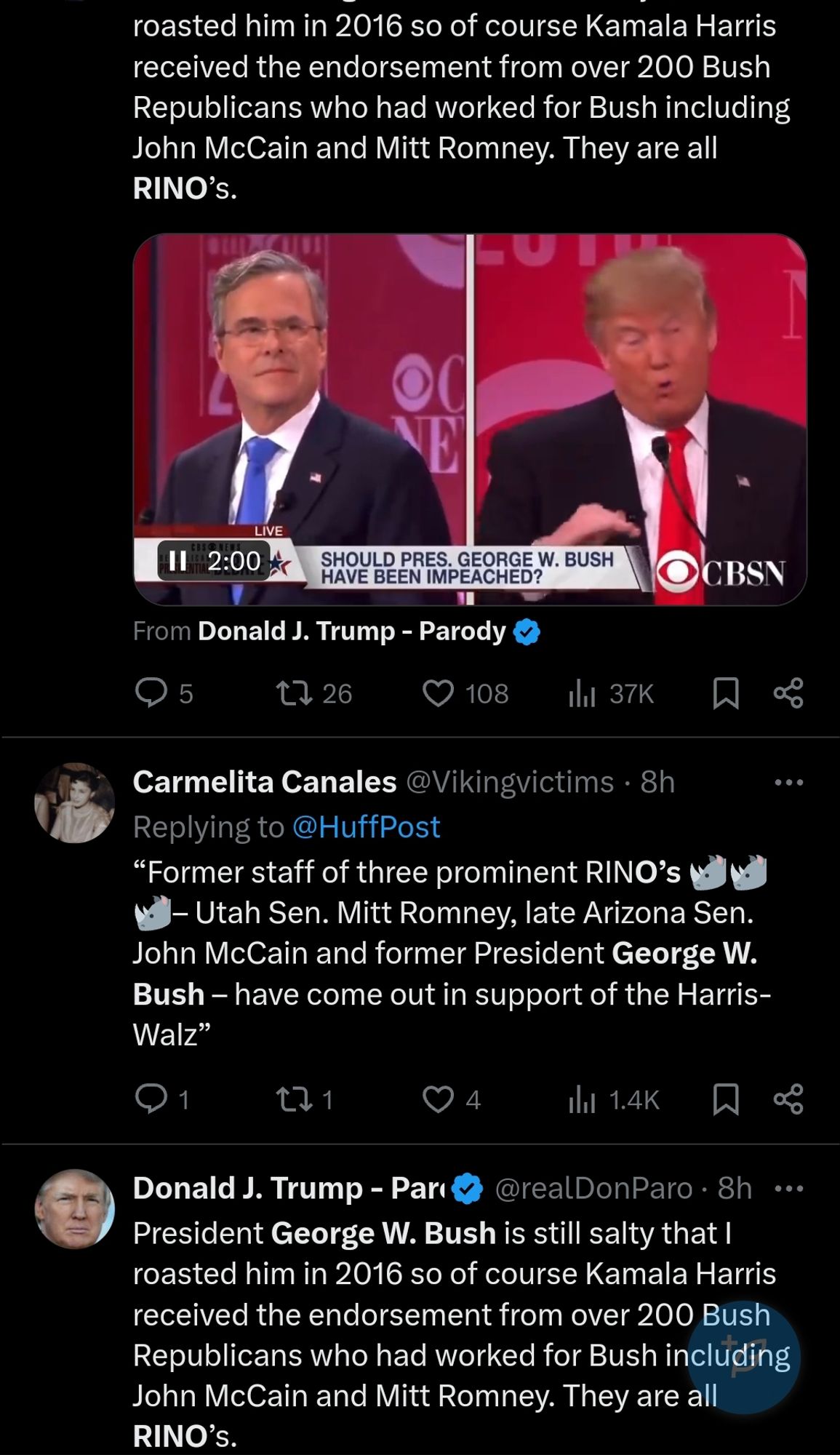 Tweets that say one of the two word-for-word messages from the previous posts.