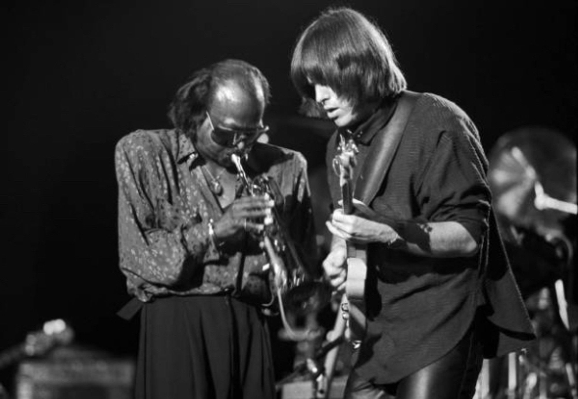 Miles Davis and Mike Stern