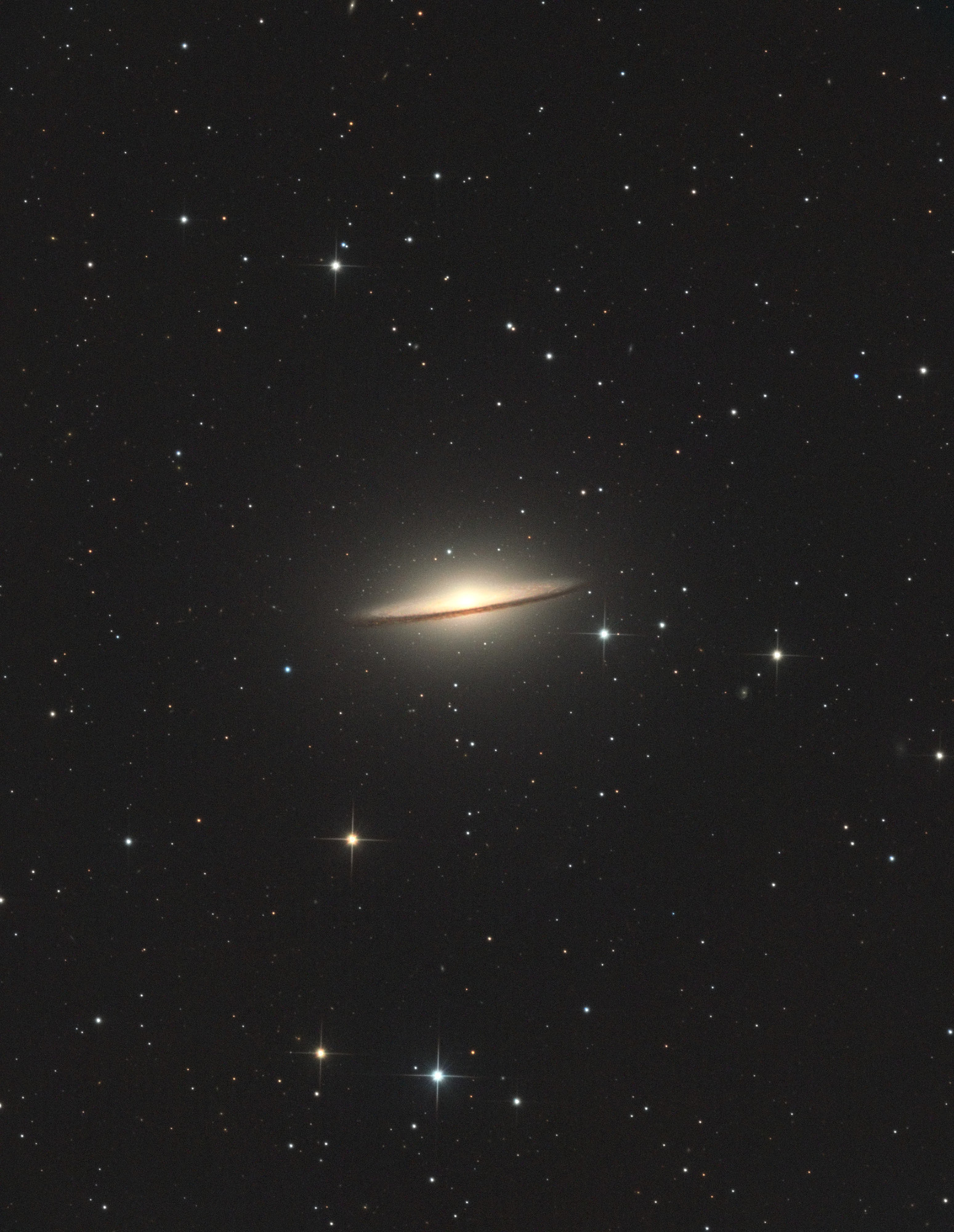 Starfield with the sombrero galaxy, #astrophotography