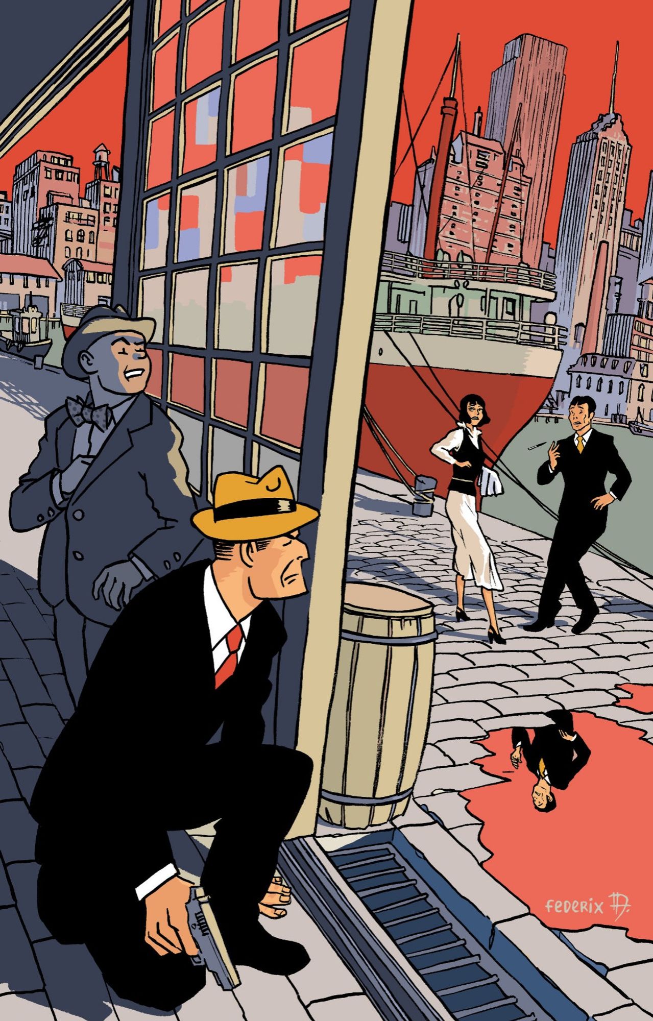 fanart em celebração aos 90 anos de Dick Tracy (2021) para o Boteco da Justica.