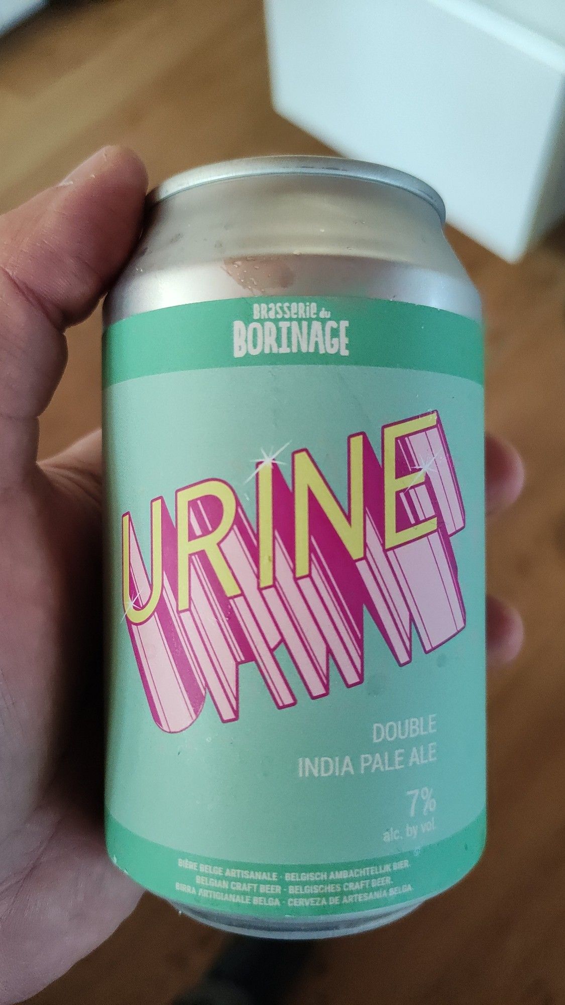 Bière Urine de la brasserie belge Borinage 

Double IPA