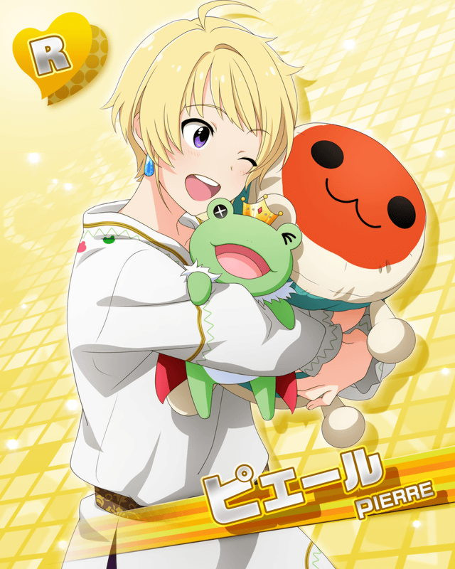 pierre hugging his two favorites: Kaeru and Don-chan