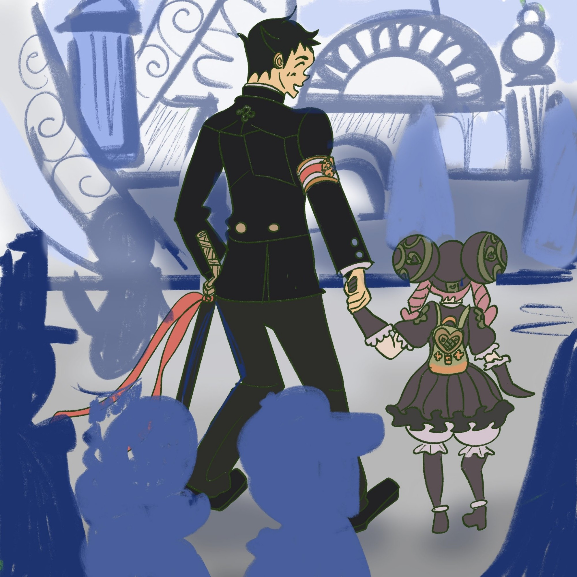 I don't know how to draw foreground background any grounds or legs. I swear those are as bad as the legs from the xxxholic anime