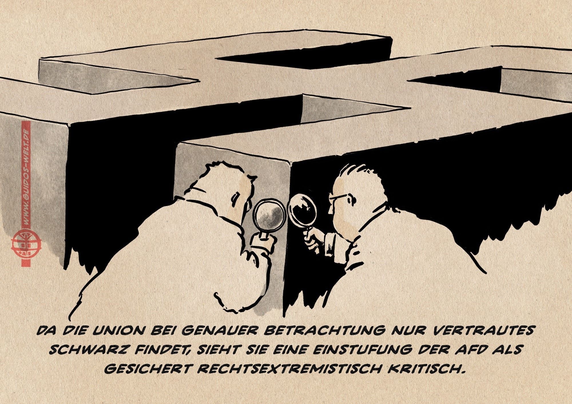 Cartoon in dem ein Hakenkreuz verwendet wird.