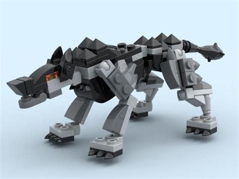 Wolf made from Lego.
